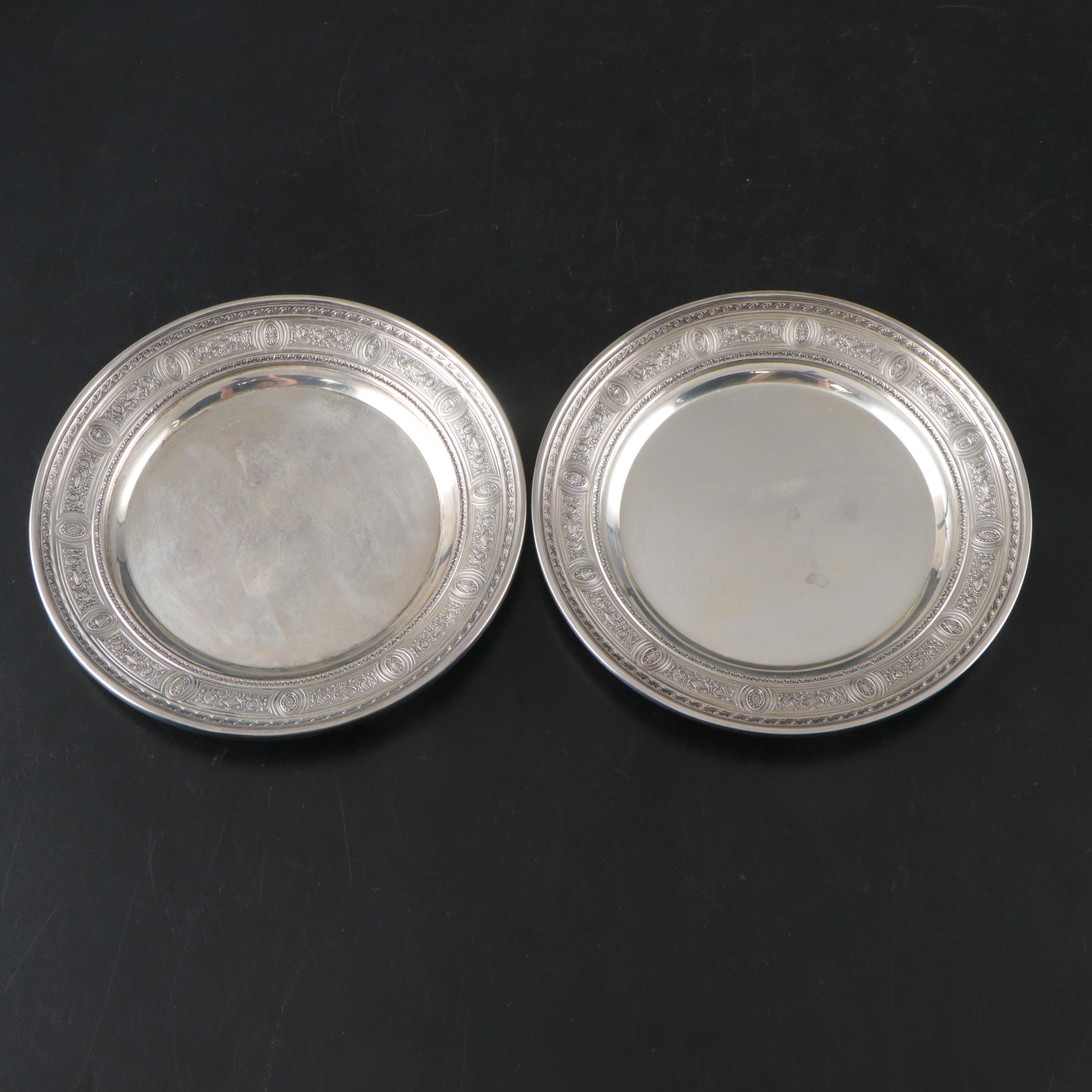 International Silver Co. "Wedgwood" Sterling Silver Plates, 20th C.