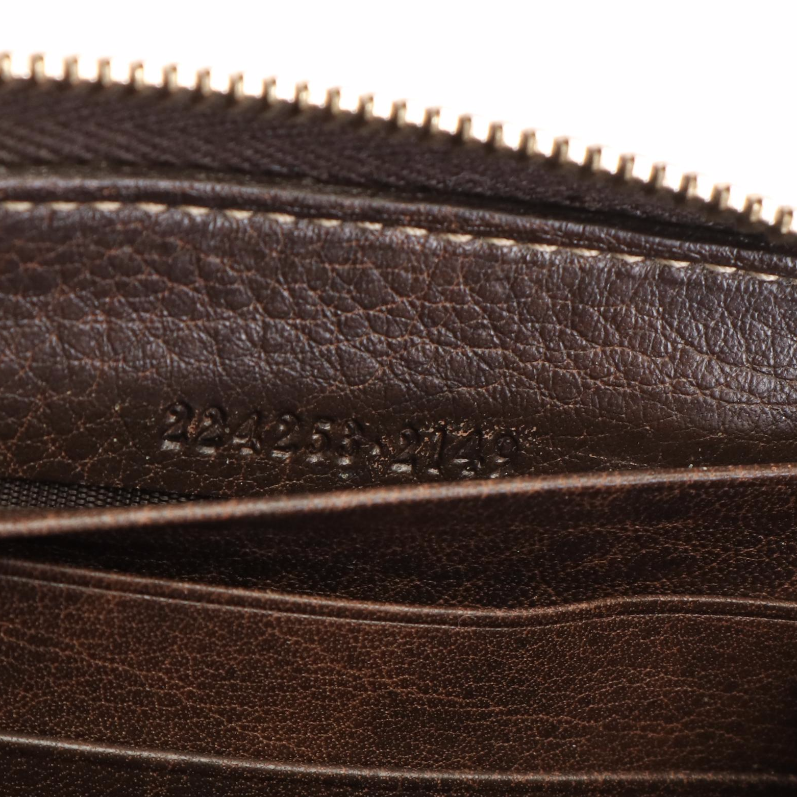 Gucci Zip-Around Bamboo Tassel Wallet in GG Canvas and Leather, With Box