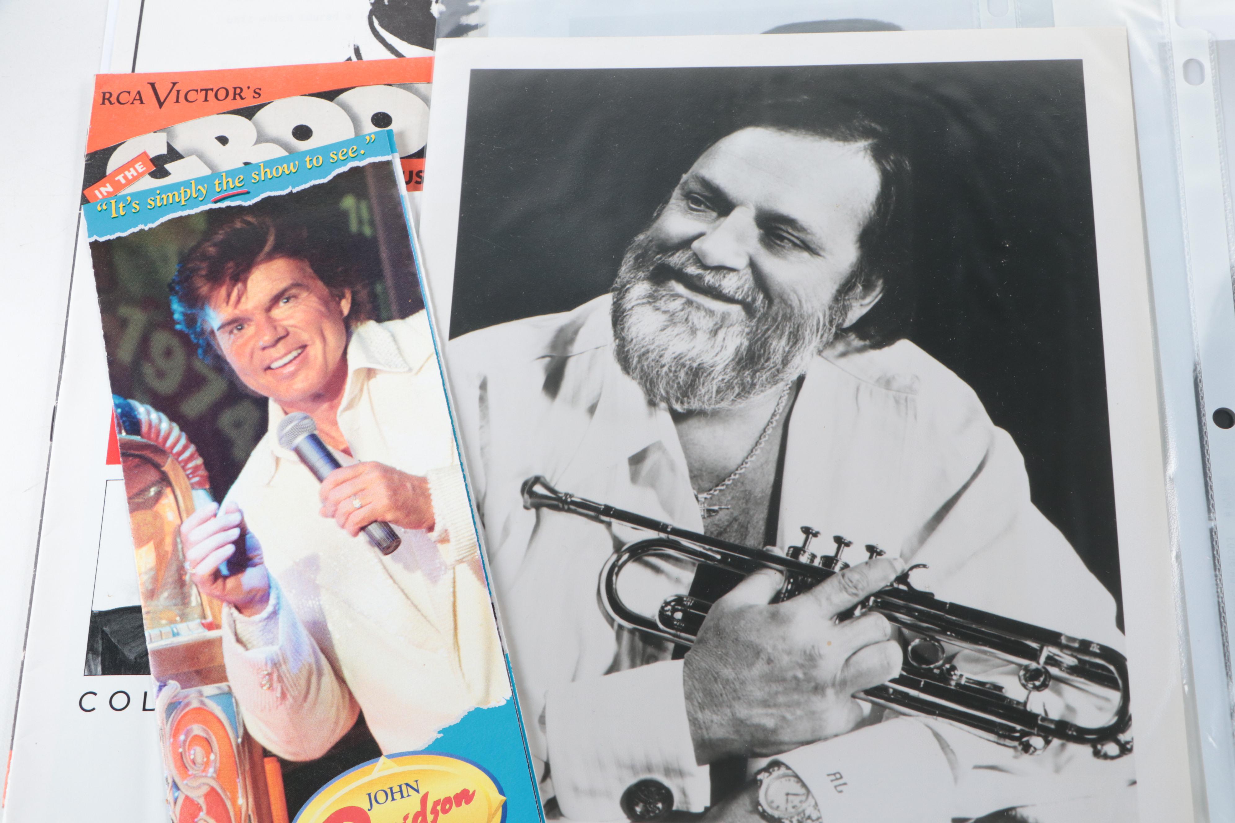 "Band Leaders" and "DownBeat" Magazines with Photo Prints, Pamphlets and More