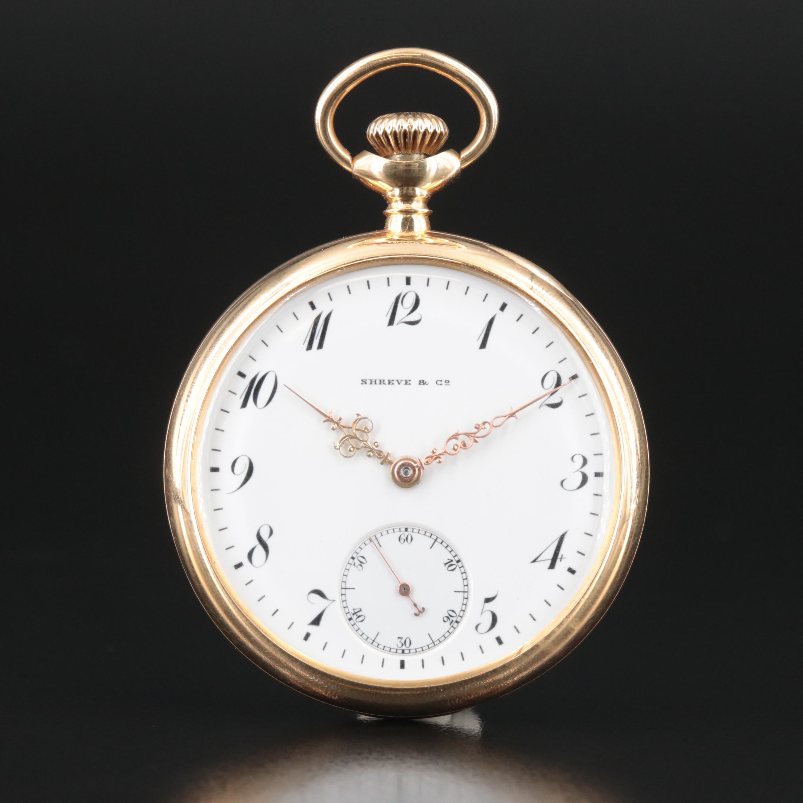 18K Patek Philippe Cie for Shreve Co. Pocket Watch Everything But The House