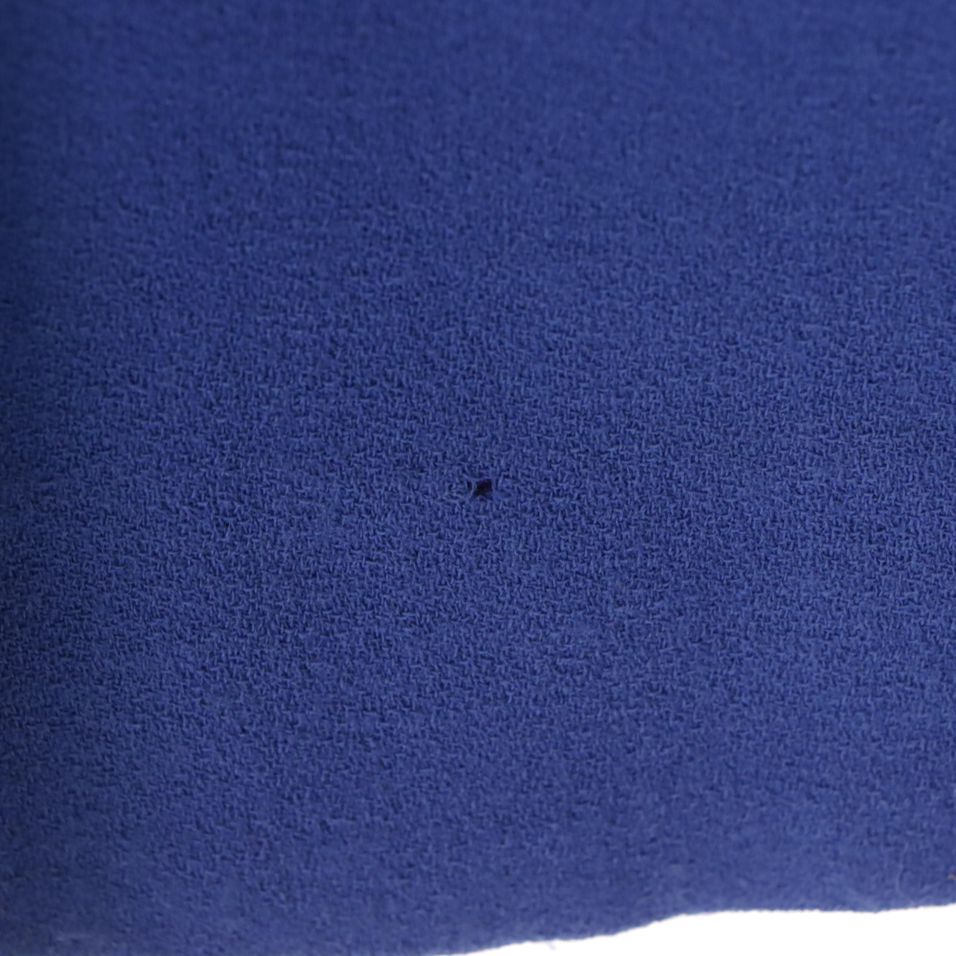 Carolina Herrera Leaf Appliqué Royal Blue Dress, Navy Blue Wool Pants Suit