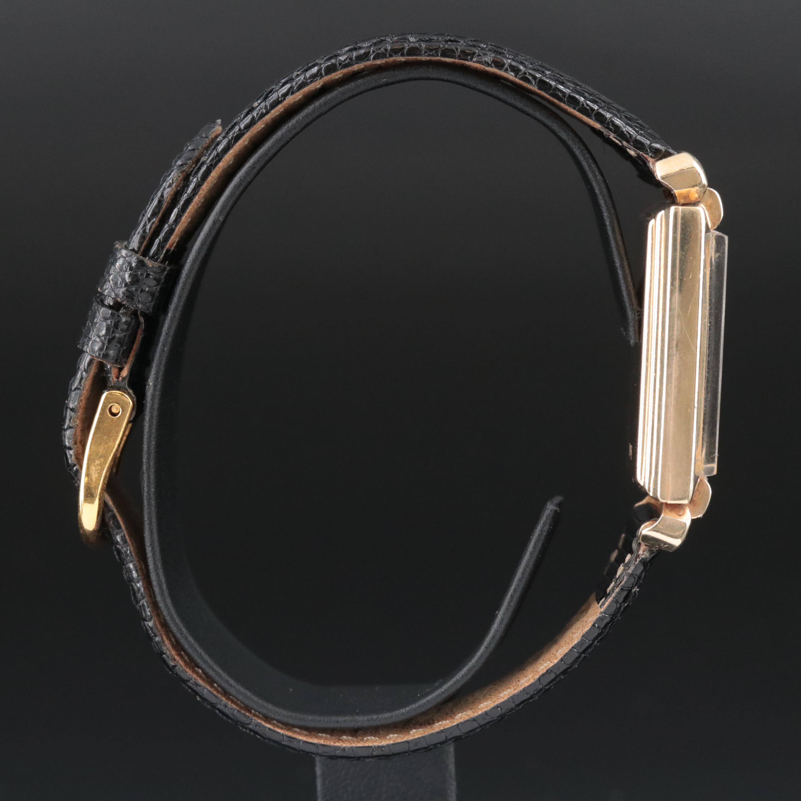 14K 1954 Longines Tank Style Manual Wind Watch