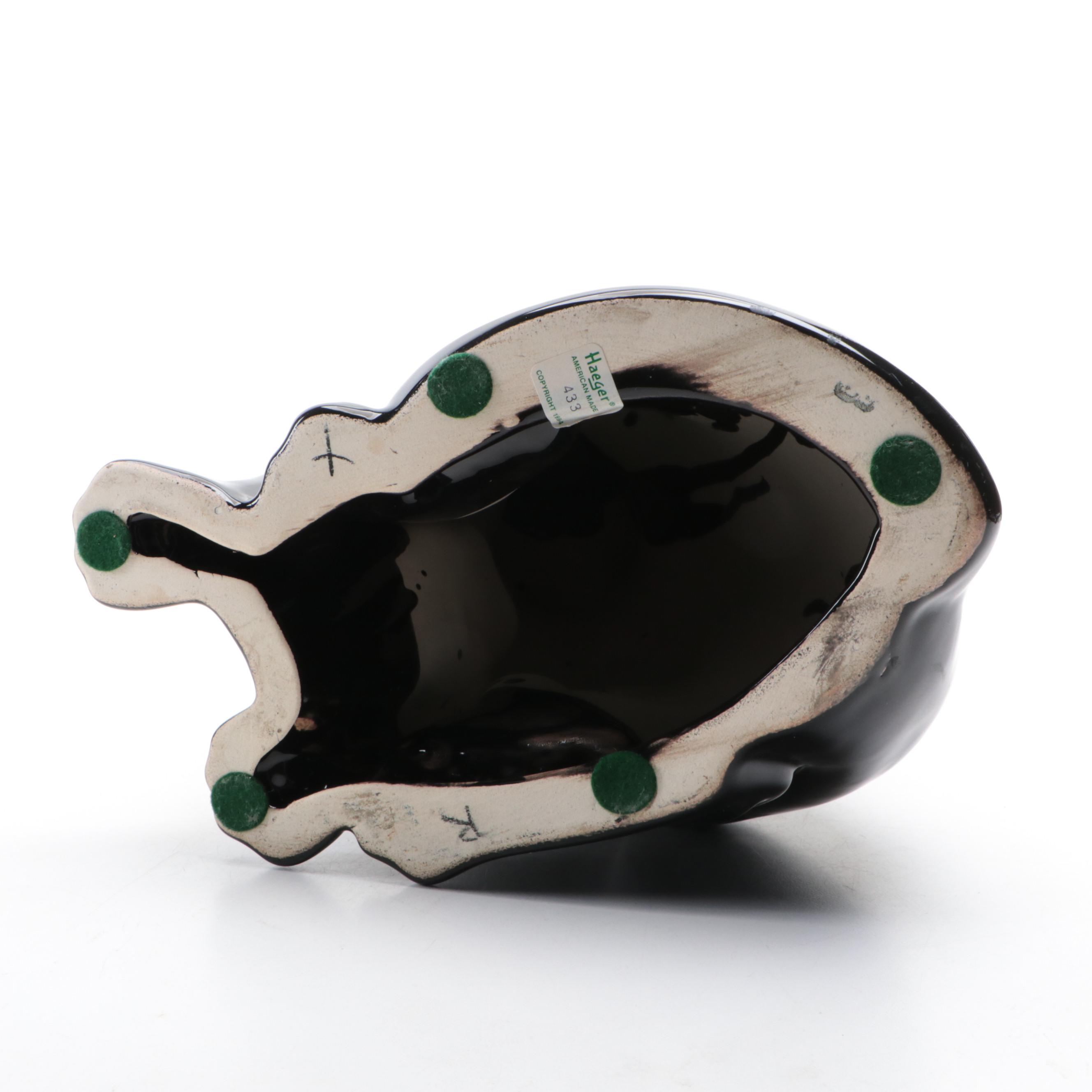 Haeger Pottery Black Ceramic Dog Figurine, 1994