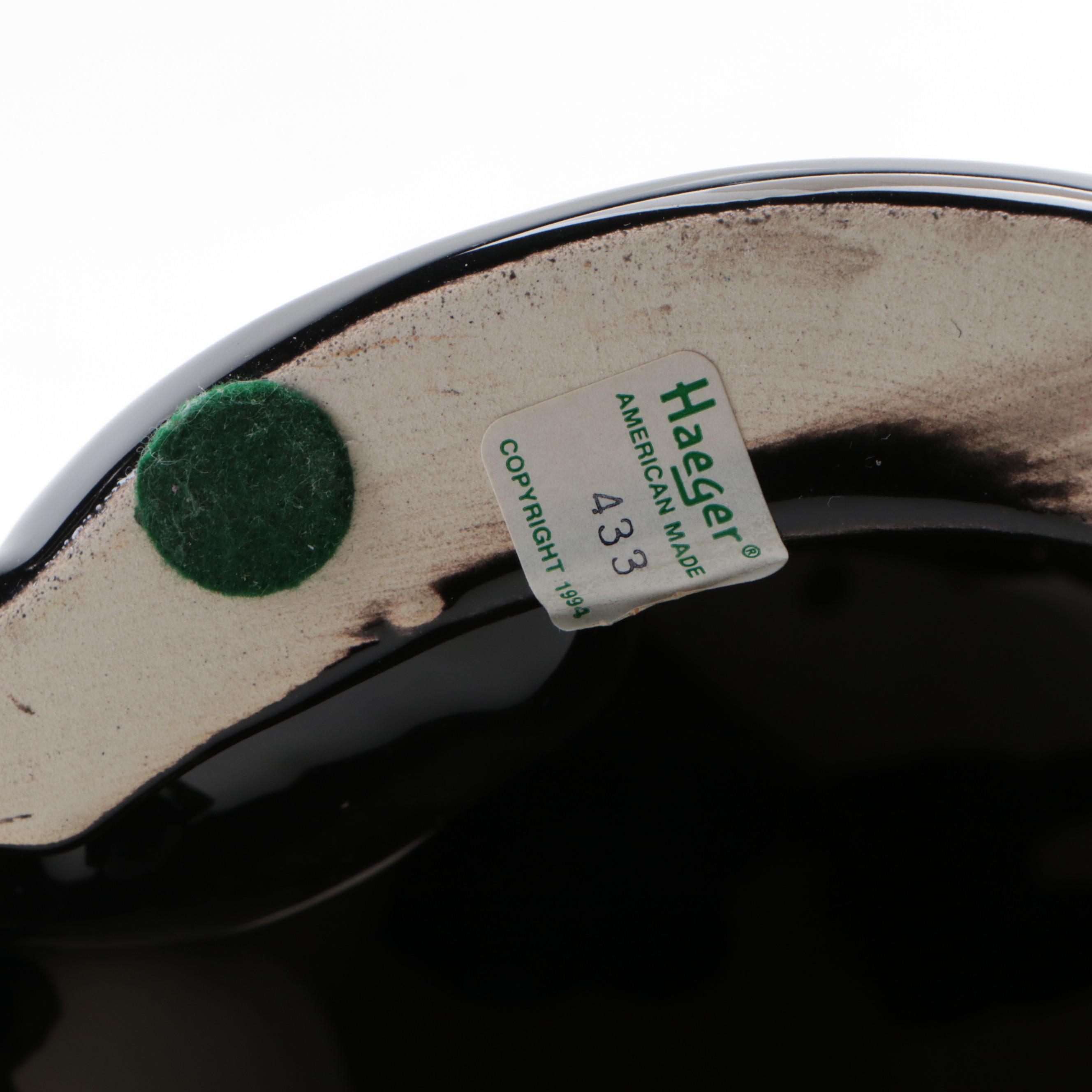 Haeger Pottery Black Ceramic Dog Figurine, 1994