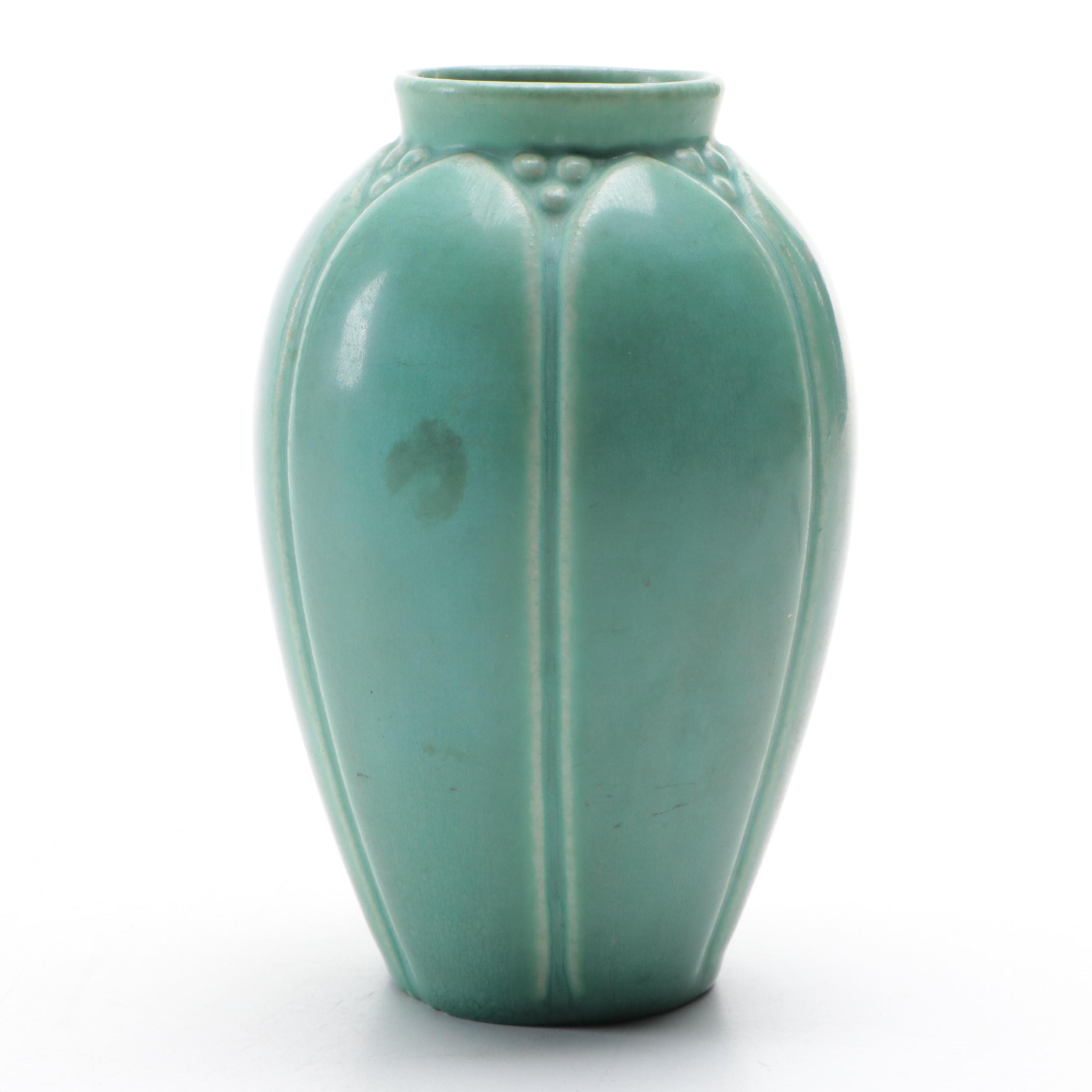 Rookwood Pottery Matte Emerald Glaze Art Pottery Vase, 2010