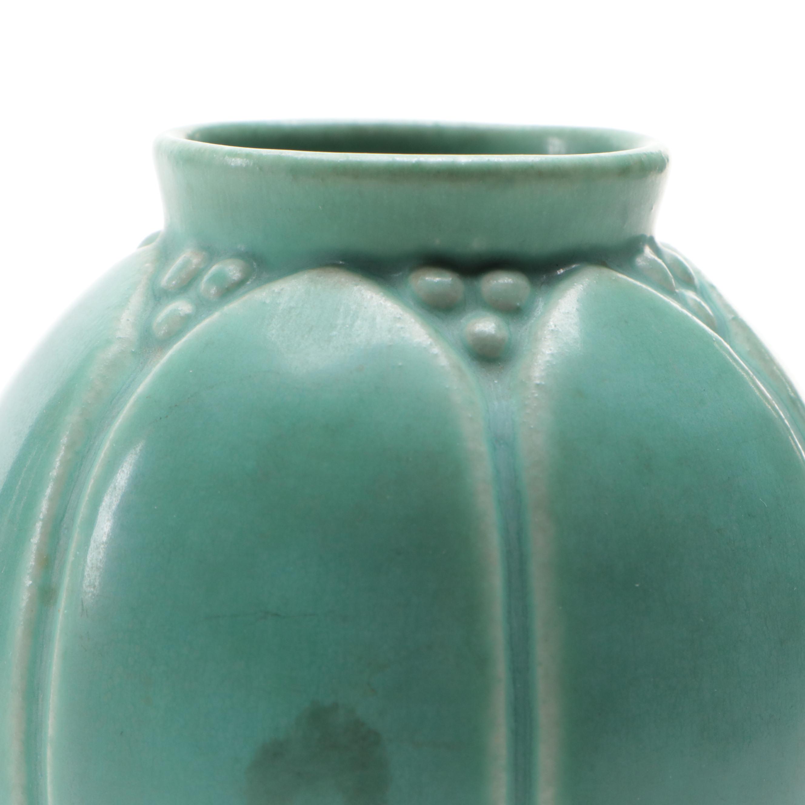 Rookwood Pottery Matte Emerald Glaze Art Pottery Vase, 2010