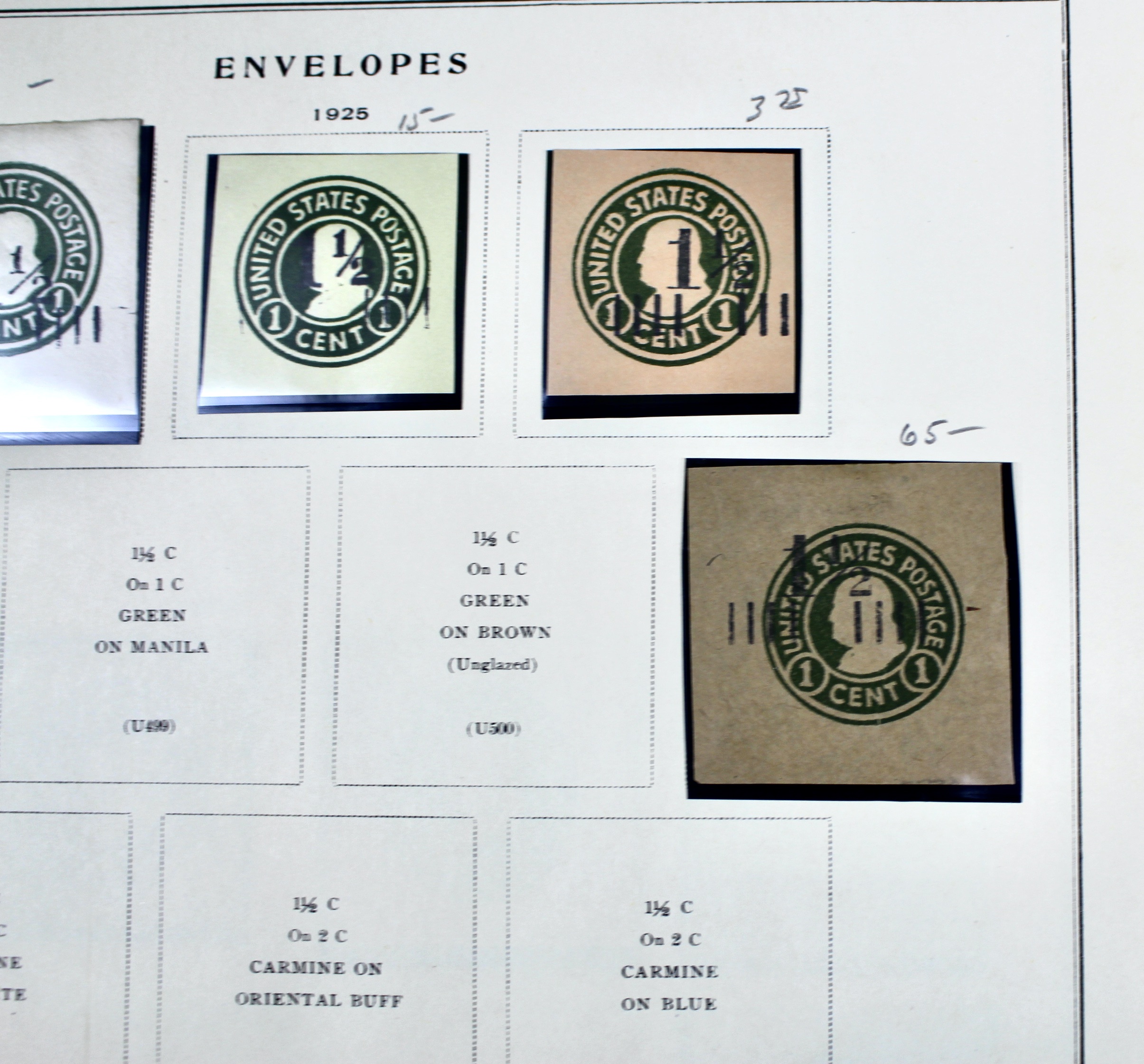 U.S. Cut Corner Postage Stamp Collection