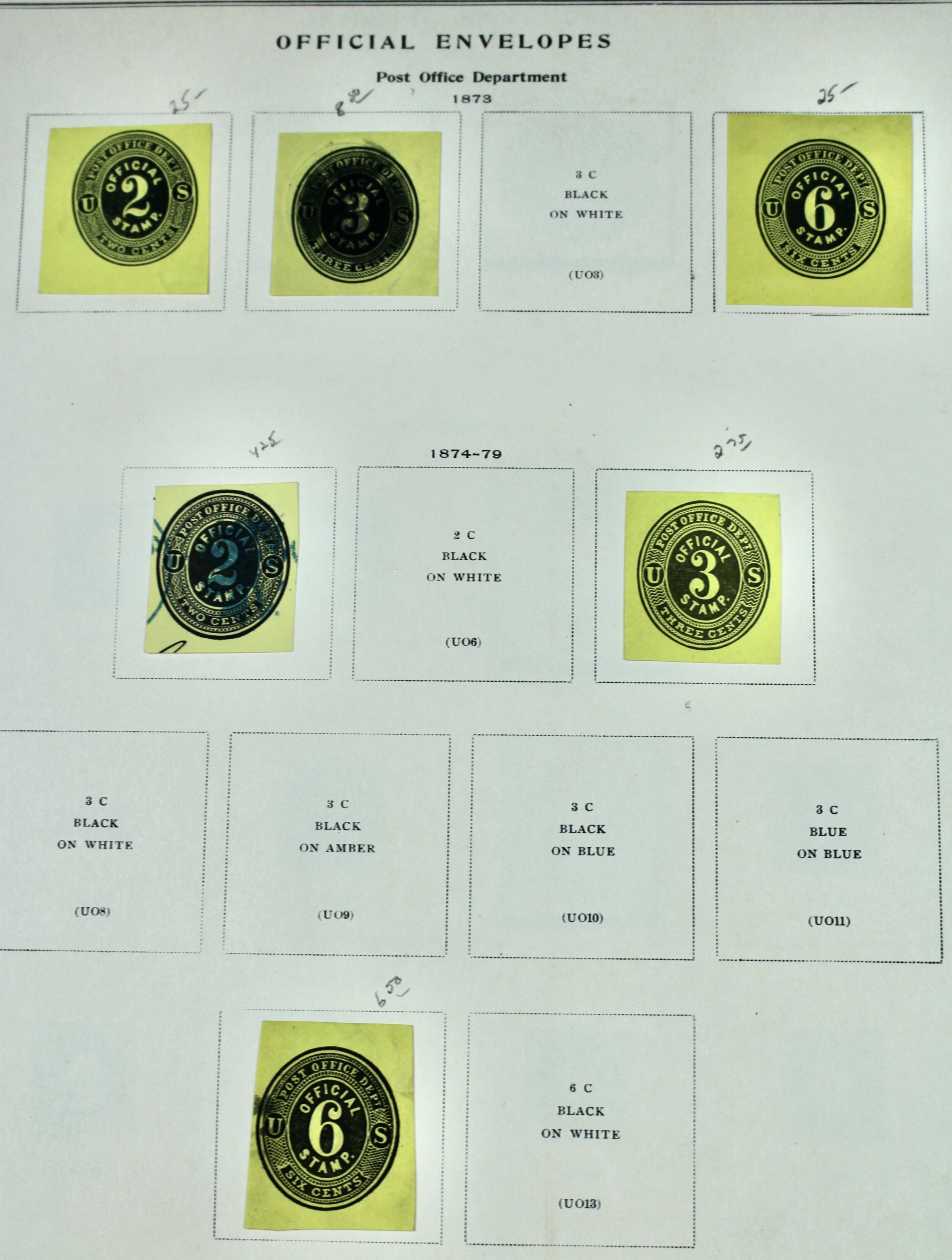 U.S. Cut Corner Postage Stamp Collection