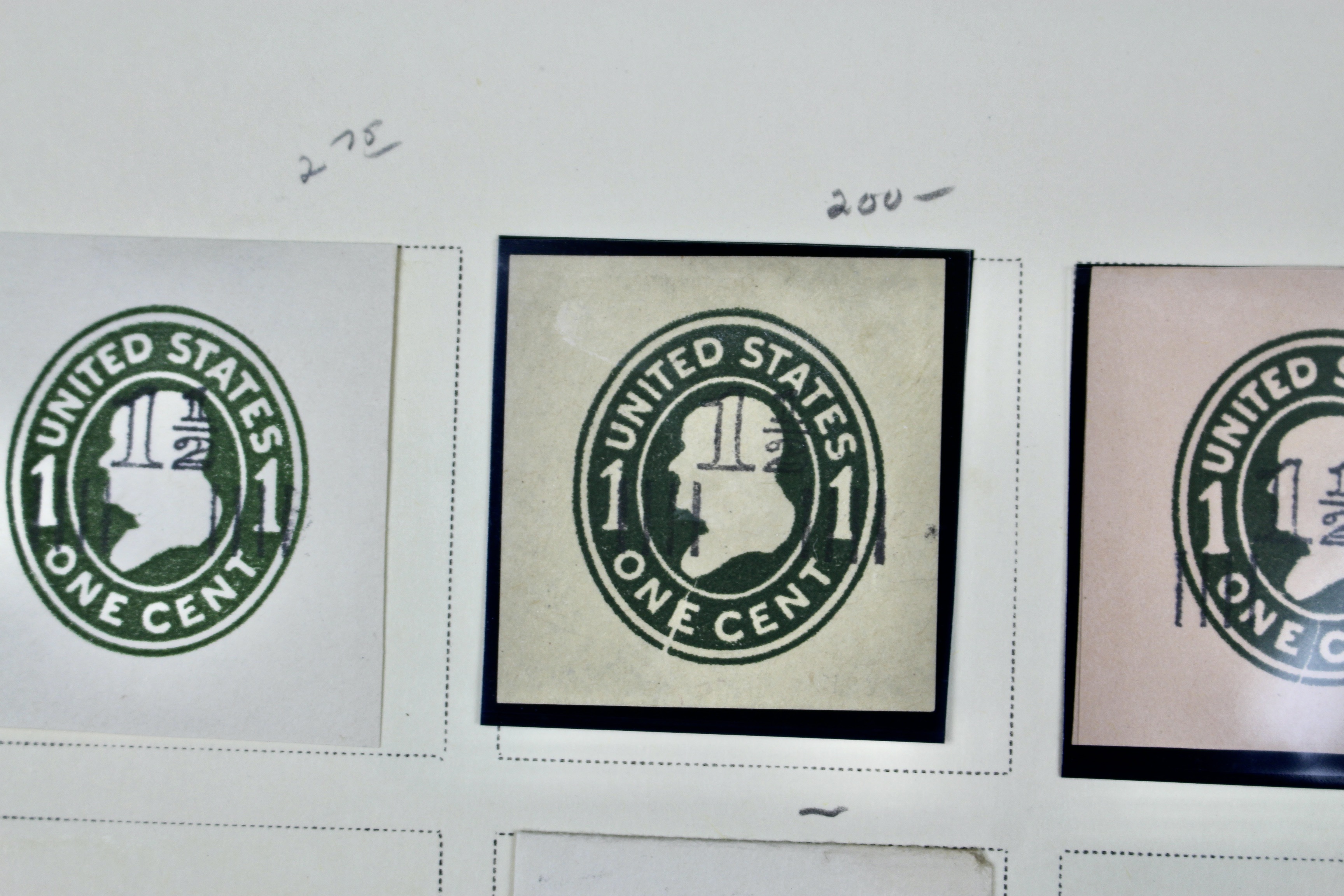 U.S. Cut Corner Postage Stamp Collection