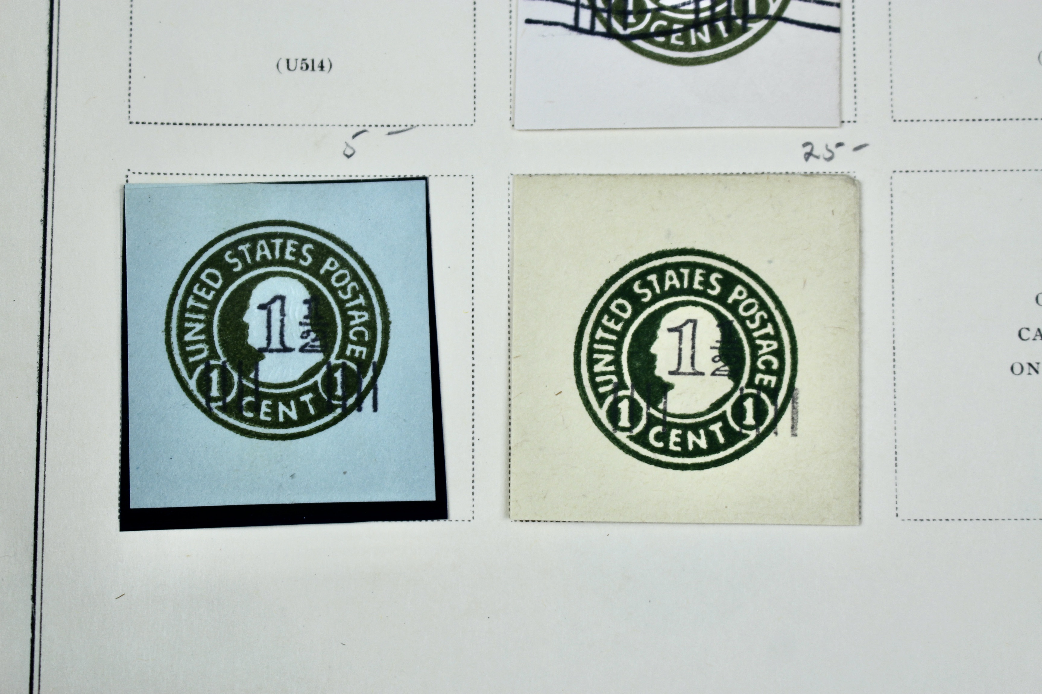 U.S. Cut Corner Postage Stamp Collection