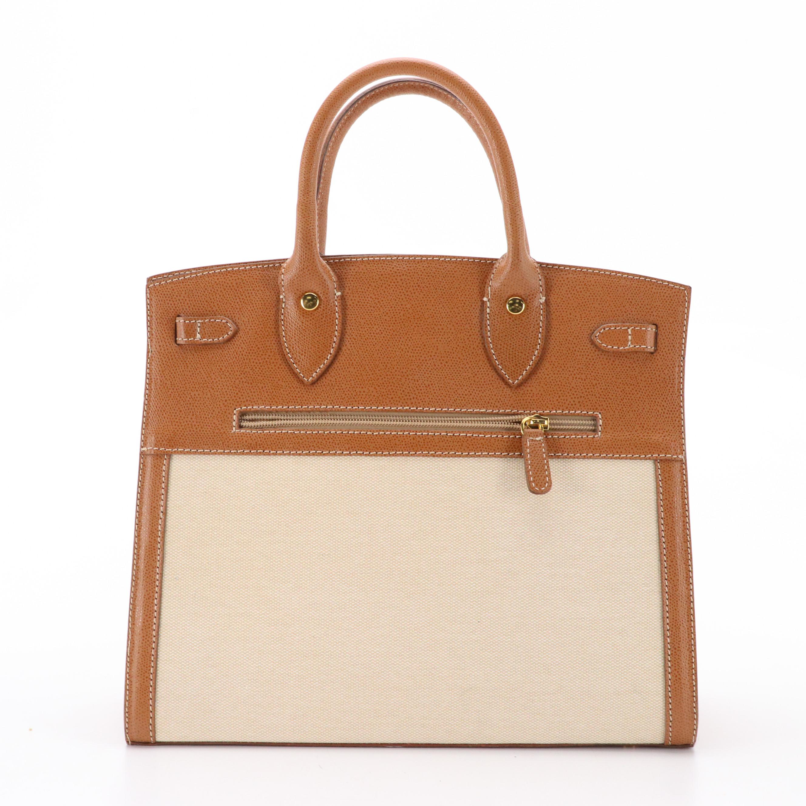 St. John Metallic Embossed Leather Clutch, XXI Secolo Canvas and Leather Handbag