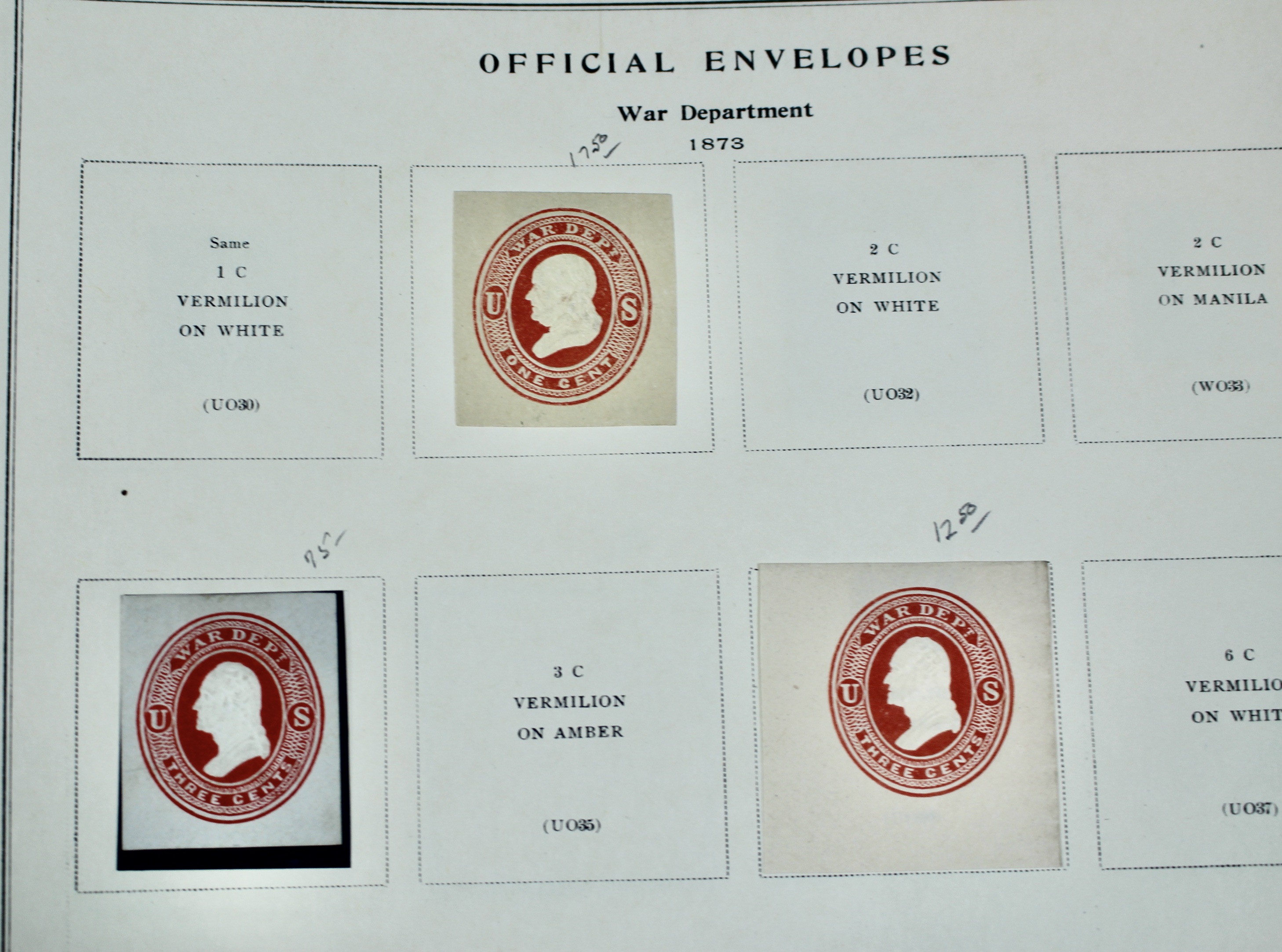 U.S. Cut Corner Postage Stamp Collection