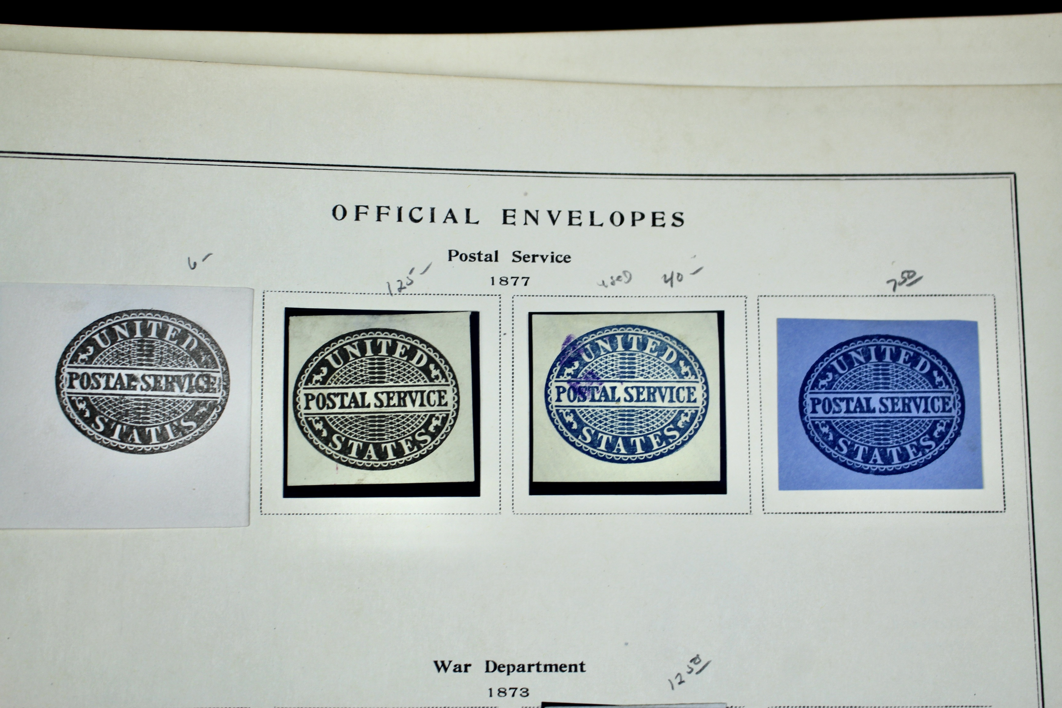 U.S. Cut Corner Postage Stamp Collection