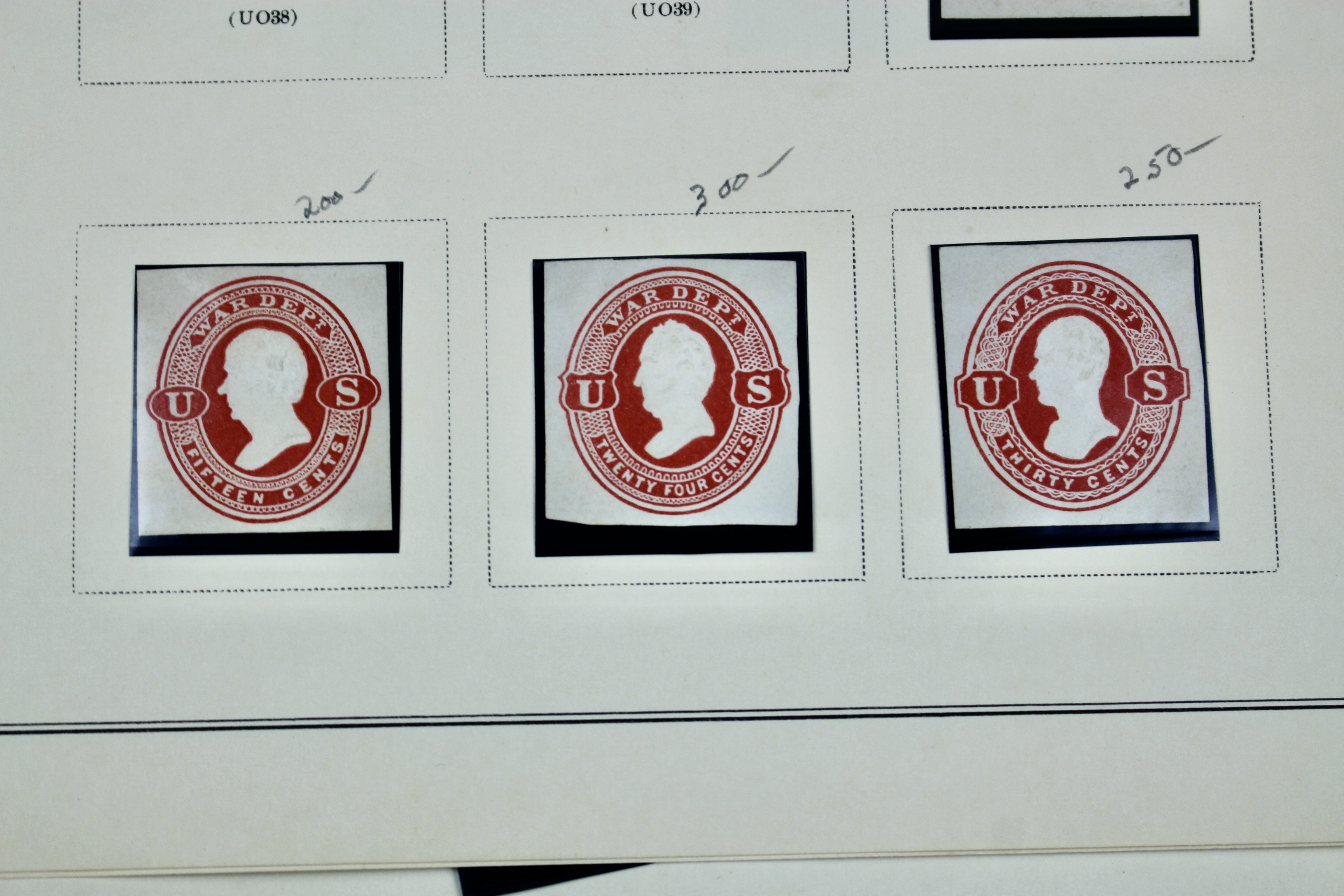 U.S. Cut Corner Postage Stamp Collection