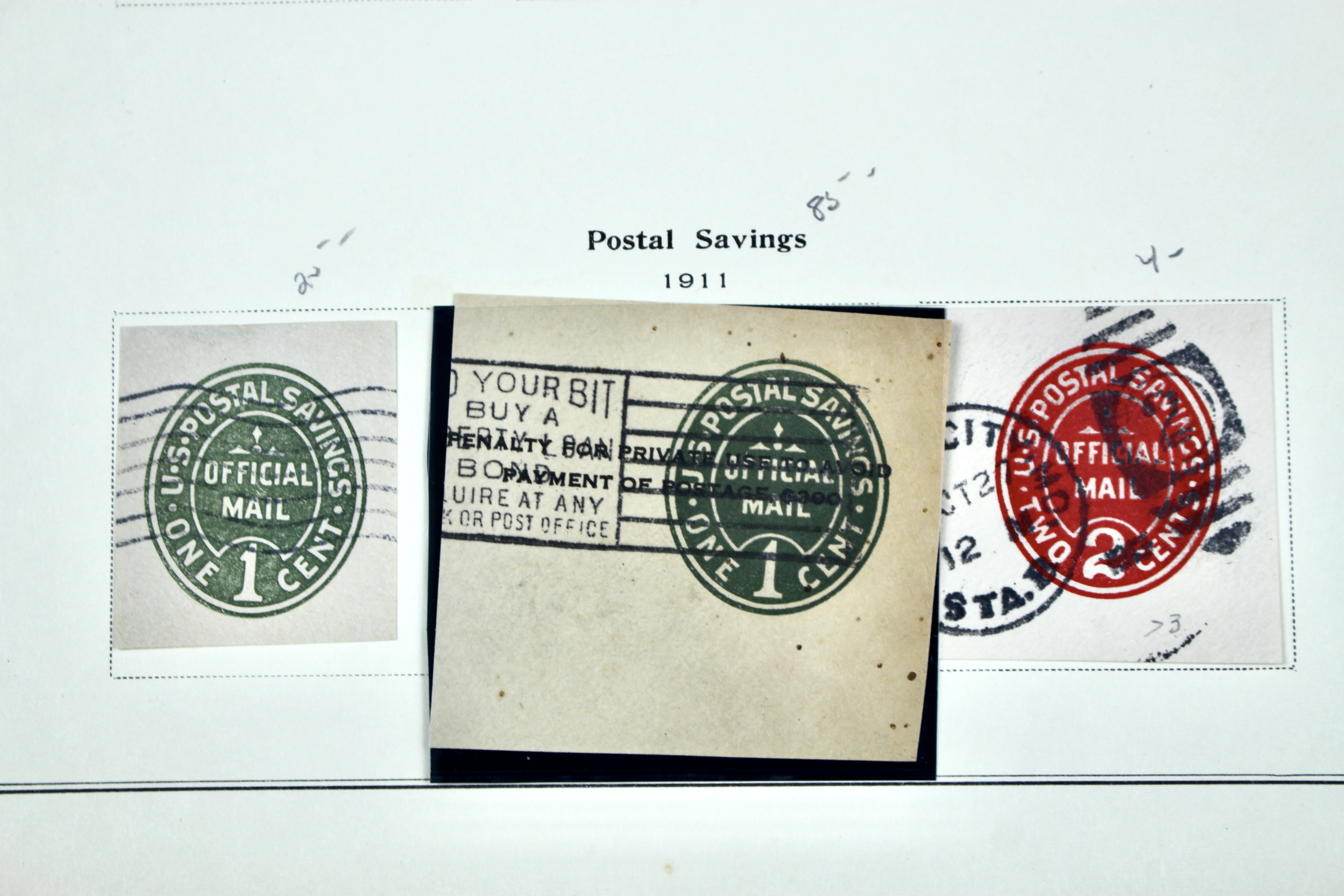 U.S. Cut Corner Postage Stamp Collection