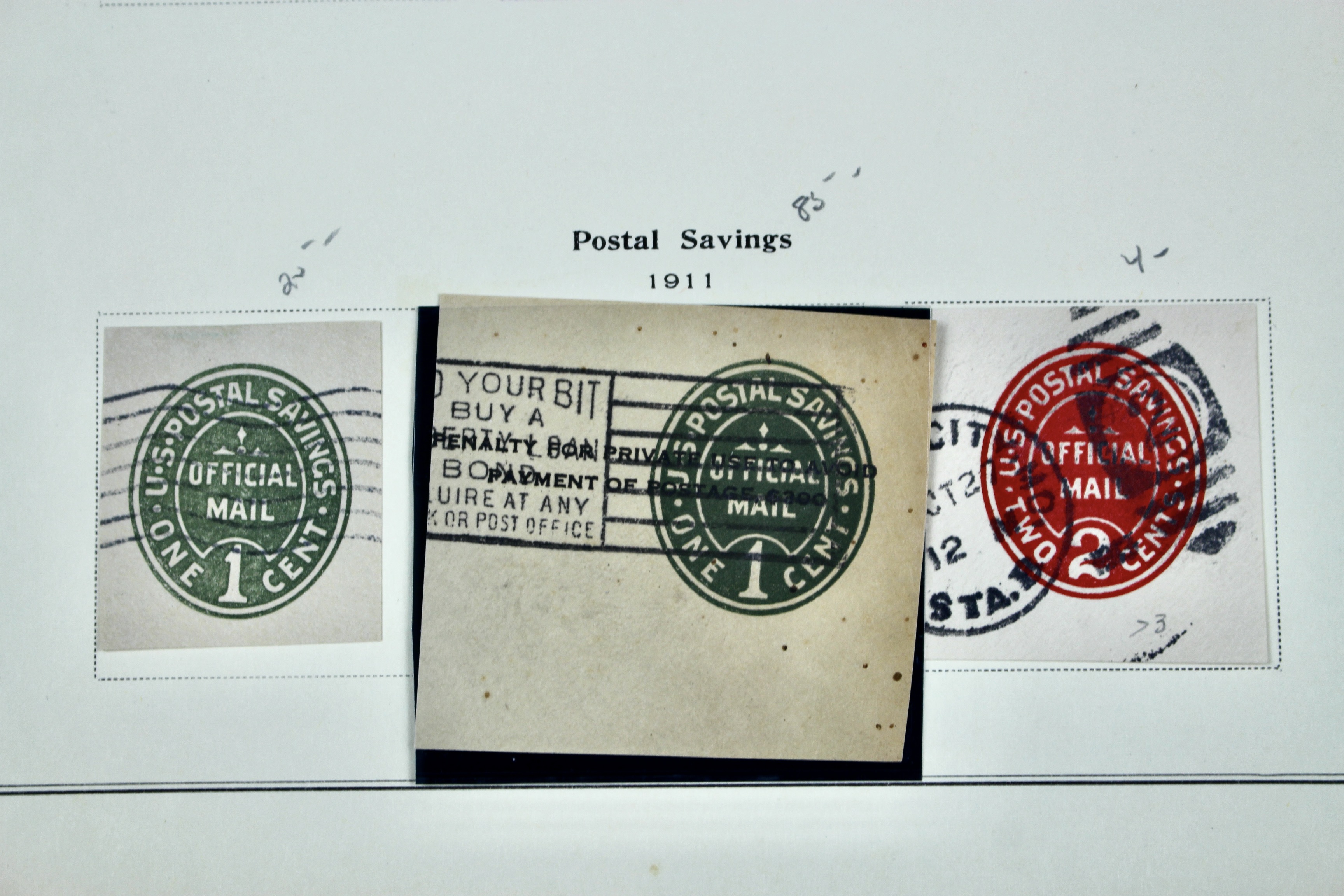 U.S. Cut Corner Postage Stamp Collection