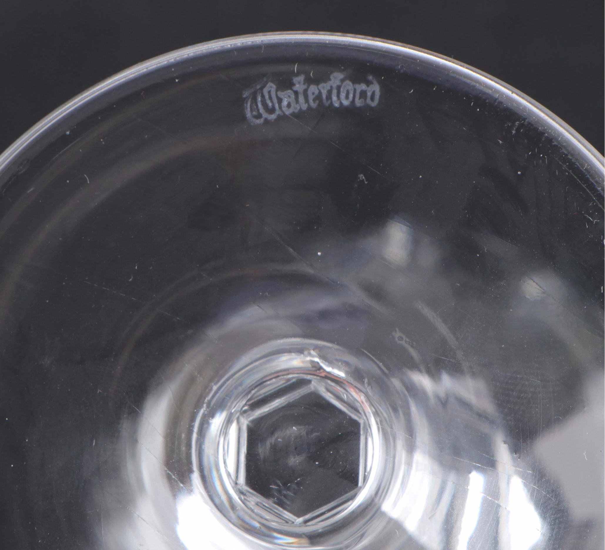 Waterford Crystal "Curraghmore" Water Goblets, Late 20th Century