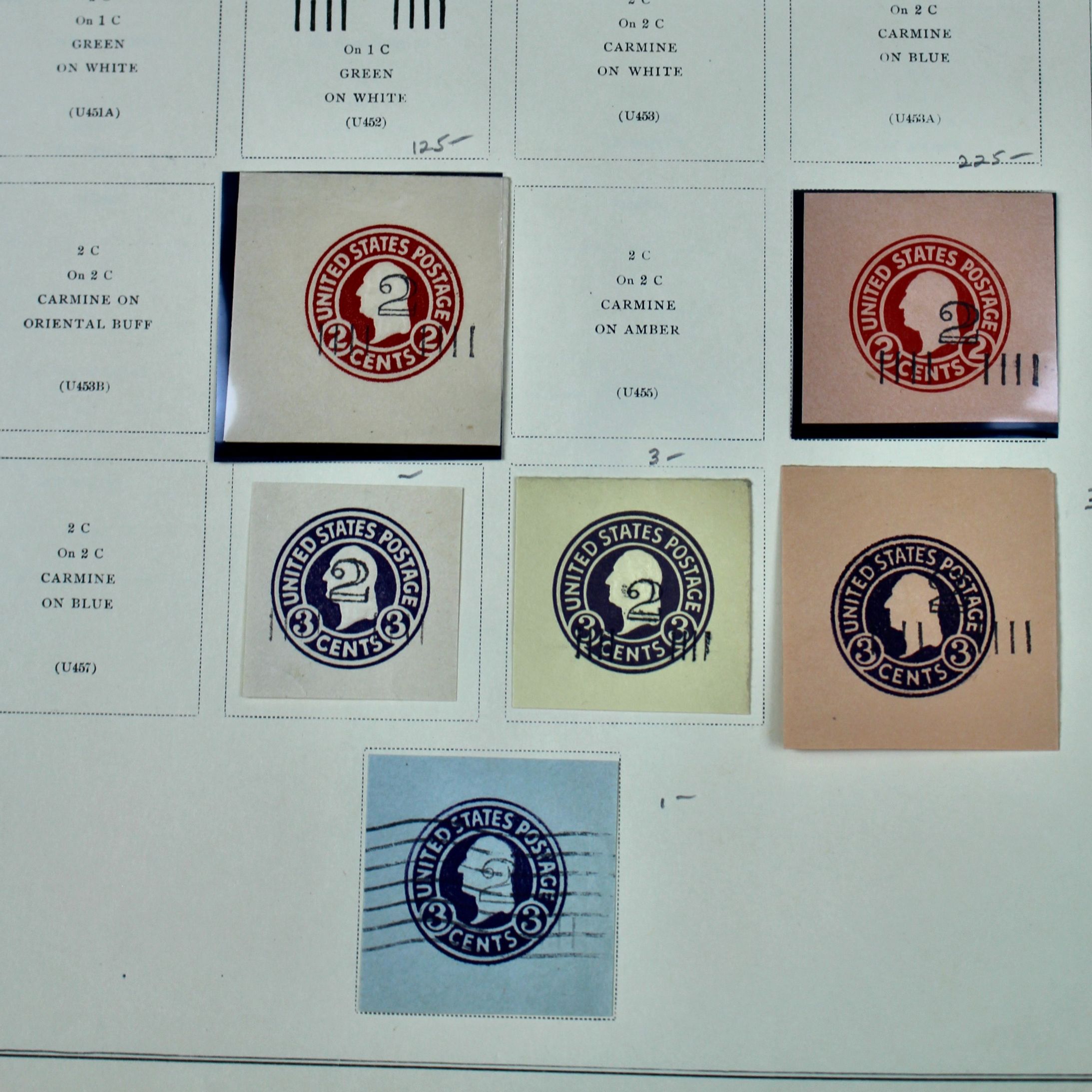U.S. Cut Corner Postage Stamp Collection