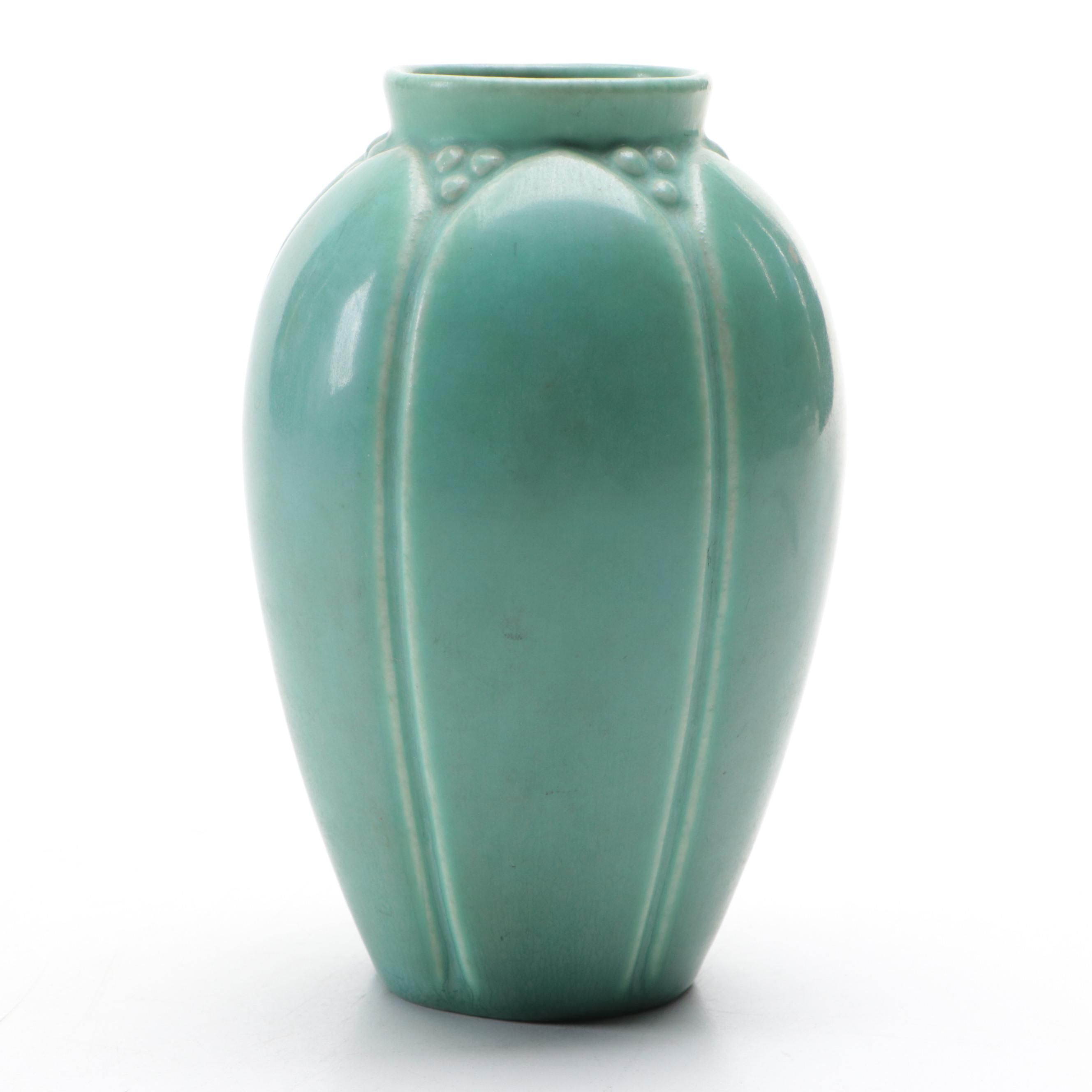 Rookwood Pottery Matte Emerald Glaze Art Pottery Vase, 2010