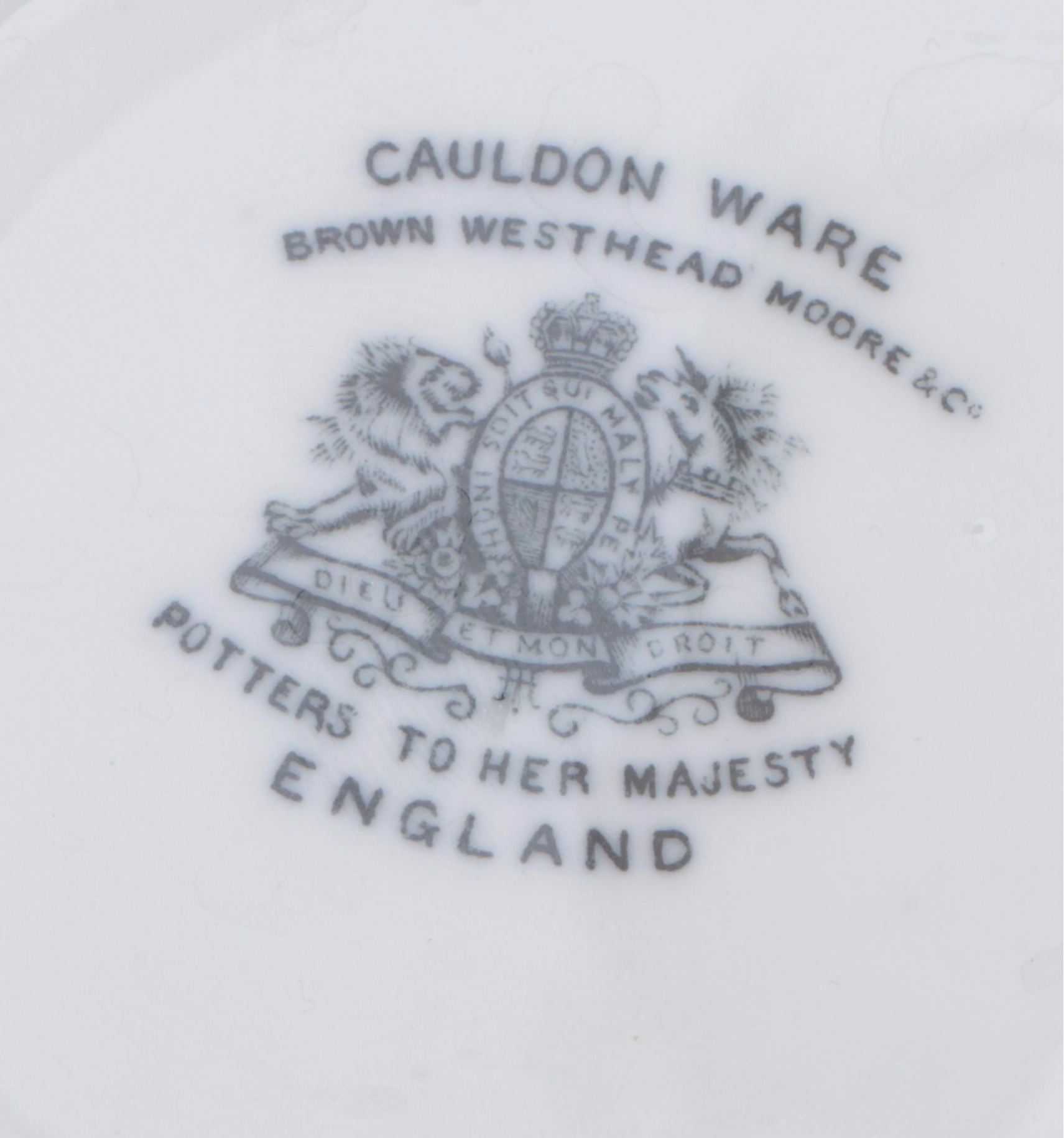 Brown Westhead Moore & Co. Cauldon Ware Gilt Porcelain Teacups and Saucers