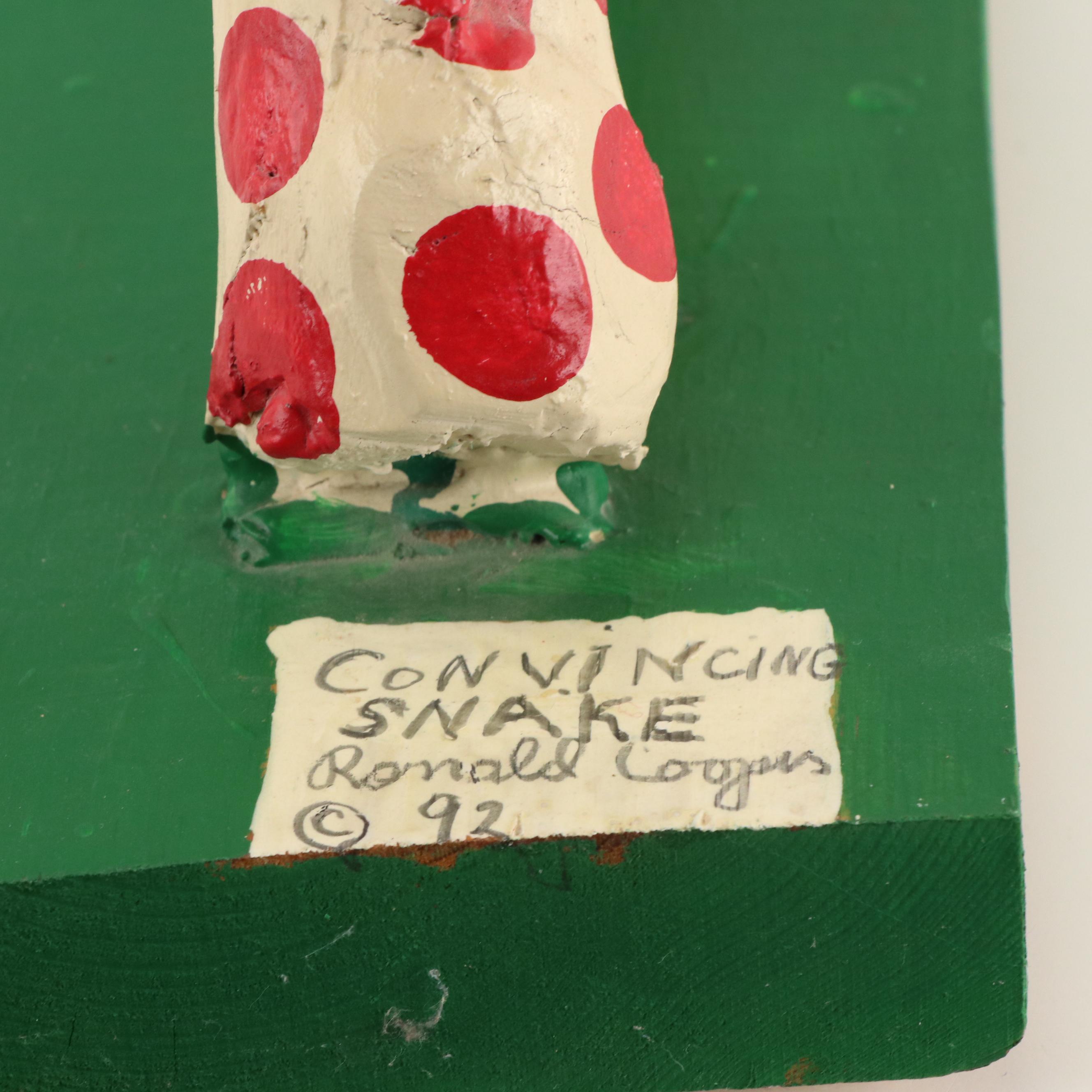 Ronald Cooper Folk Art "Convincing Snake," 1992