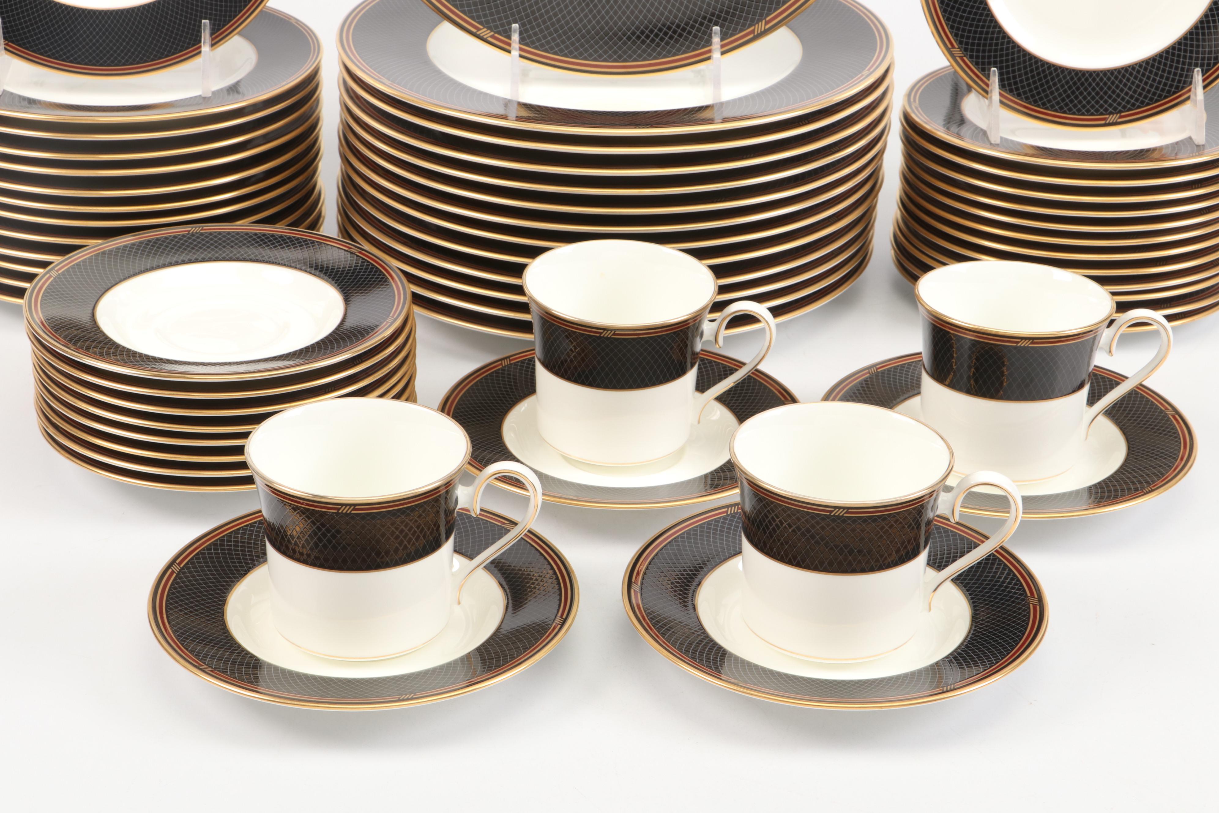 Mikasa "Ebony Jewel" Bone China Dinnerware, 1990–1995