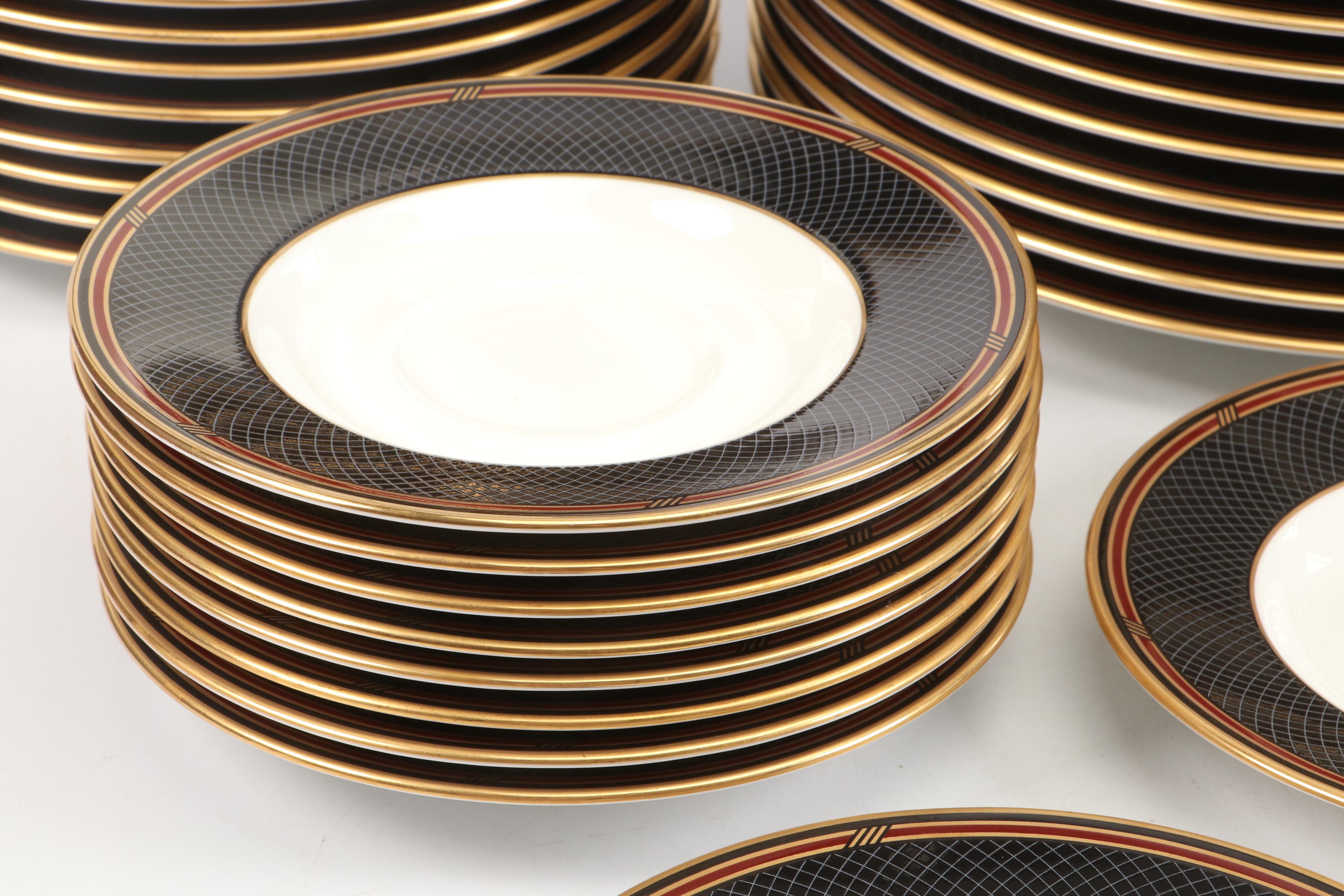 Mikasa "Ebony Jewel" Bone China Dinnerware, 1990–1995