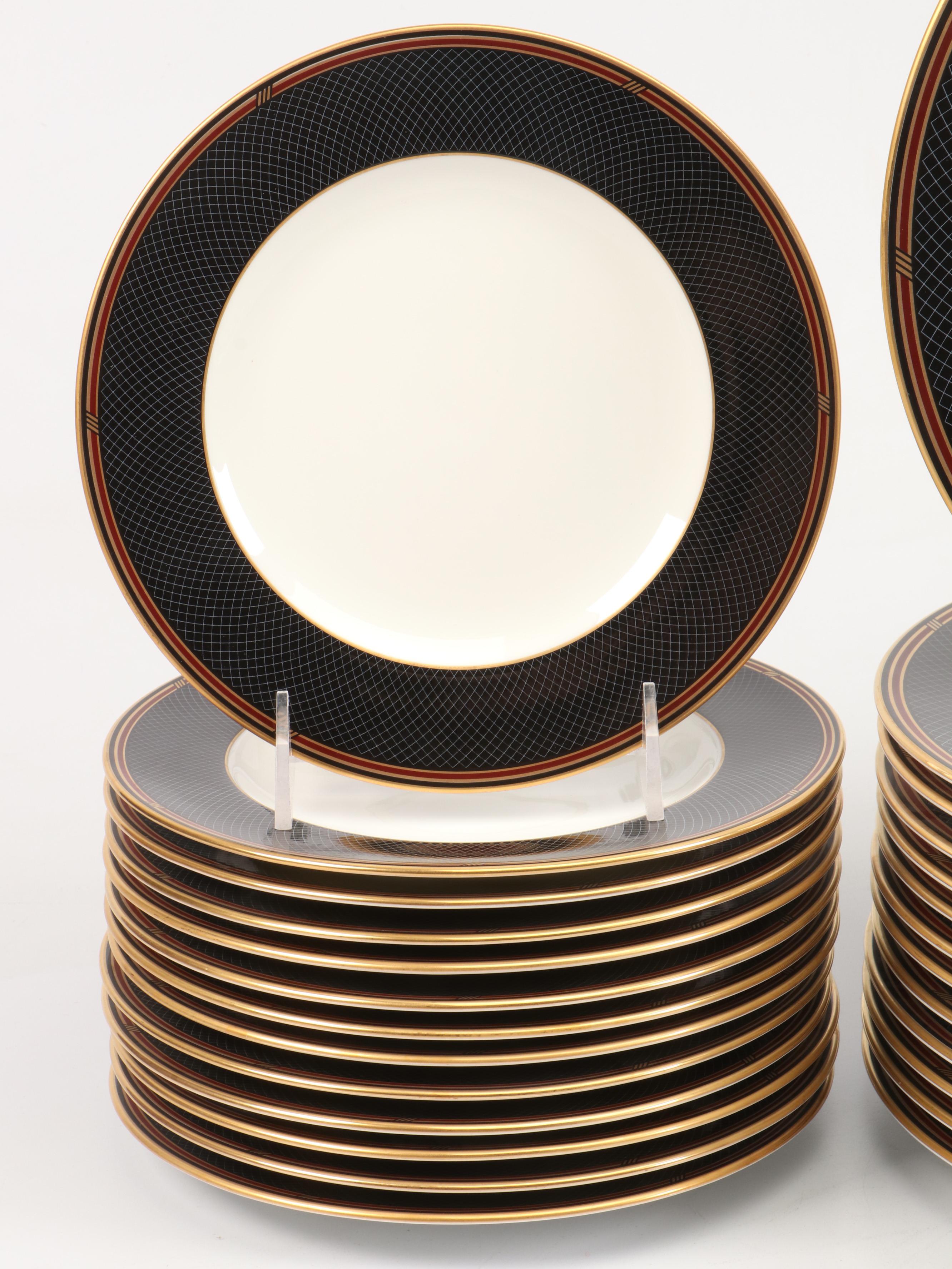 Mikasa "Ebony Jewel" Bone China Dinnerware, 1990–1995