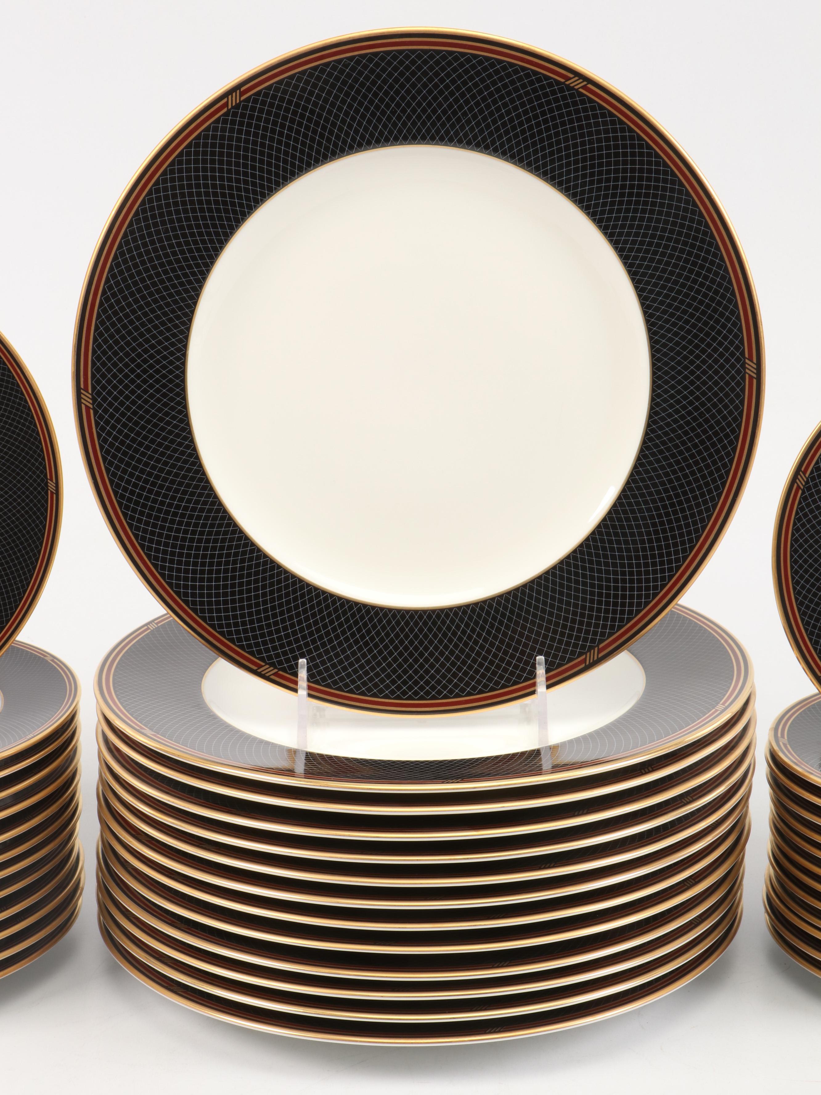 Mikasa "Ebony Jewel" Bone China Dinnerware, 1990–1995