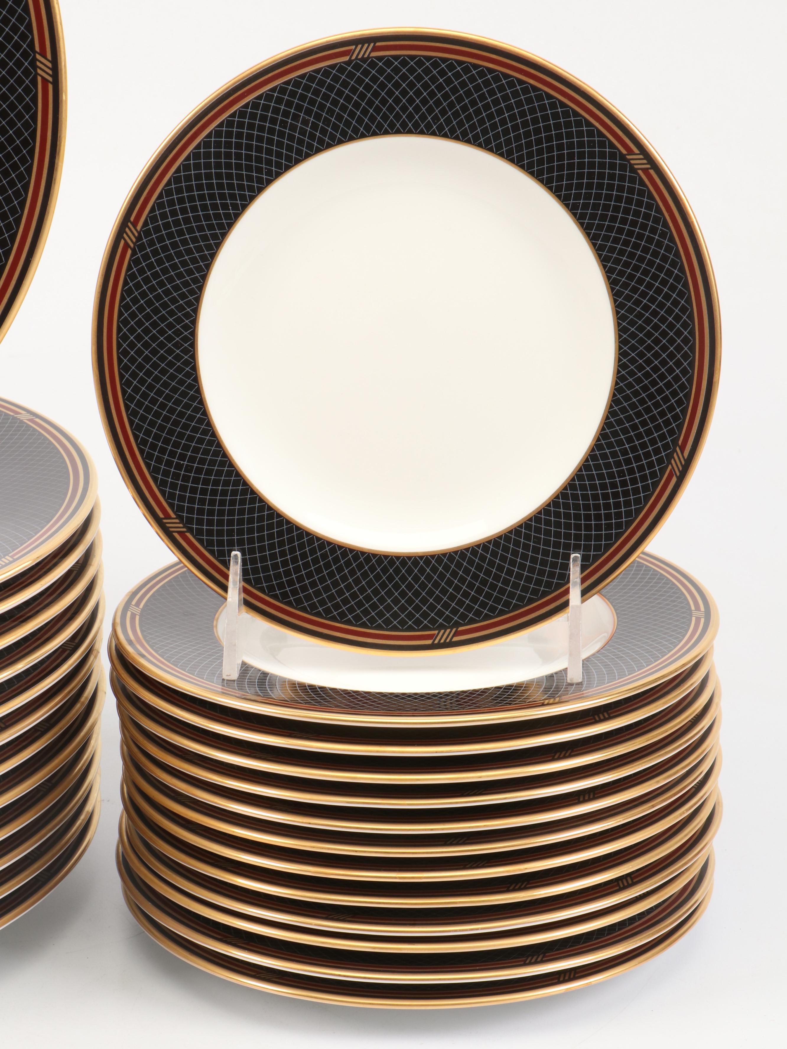 Mikasa "Ebony Jewel" Bone China Dinnerware, 1990–1995