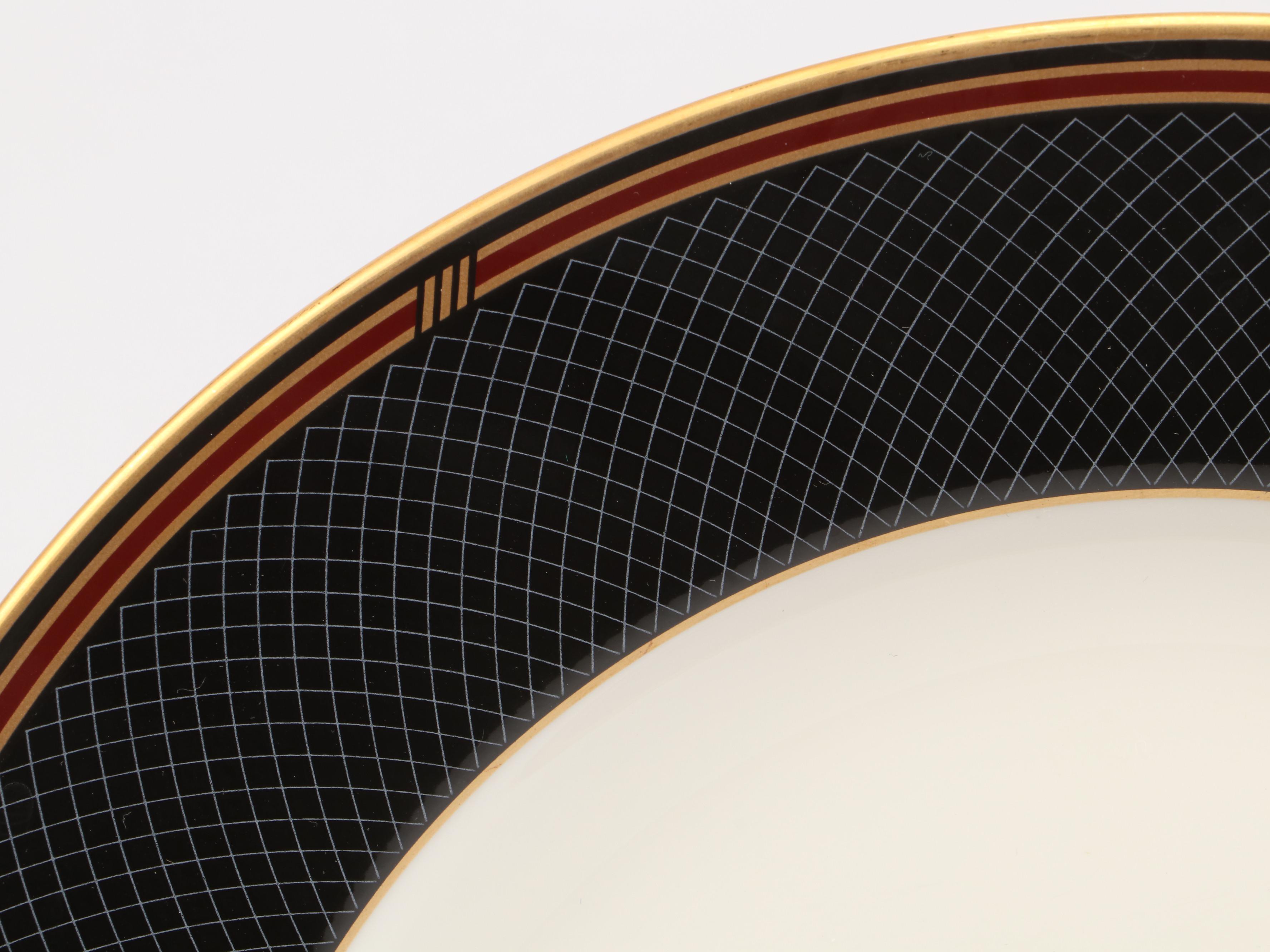 Mikasa "Ebony Jewel" Bone China Dinnerware, 1990–1995