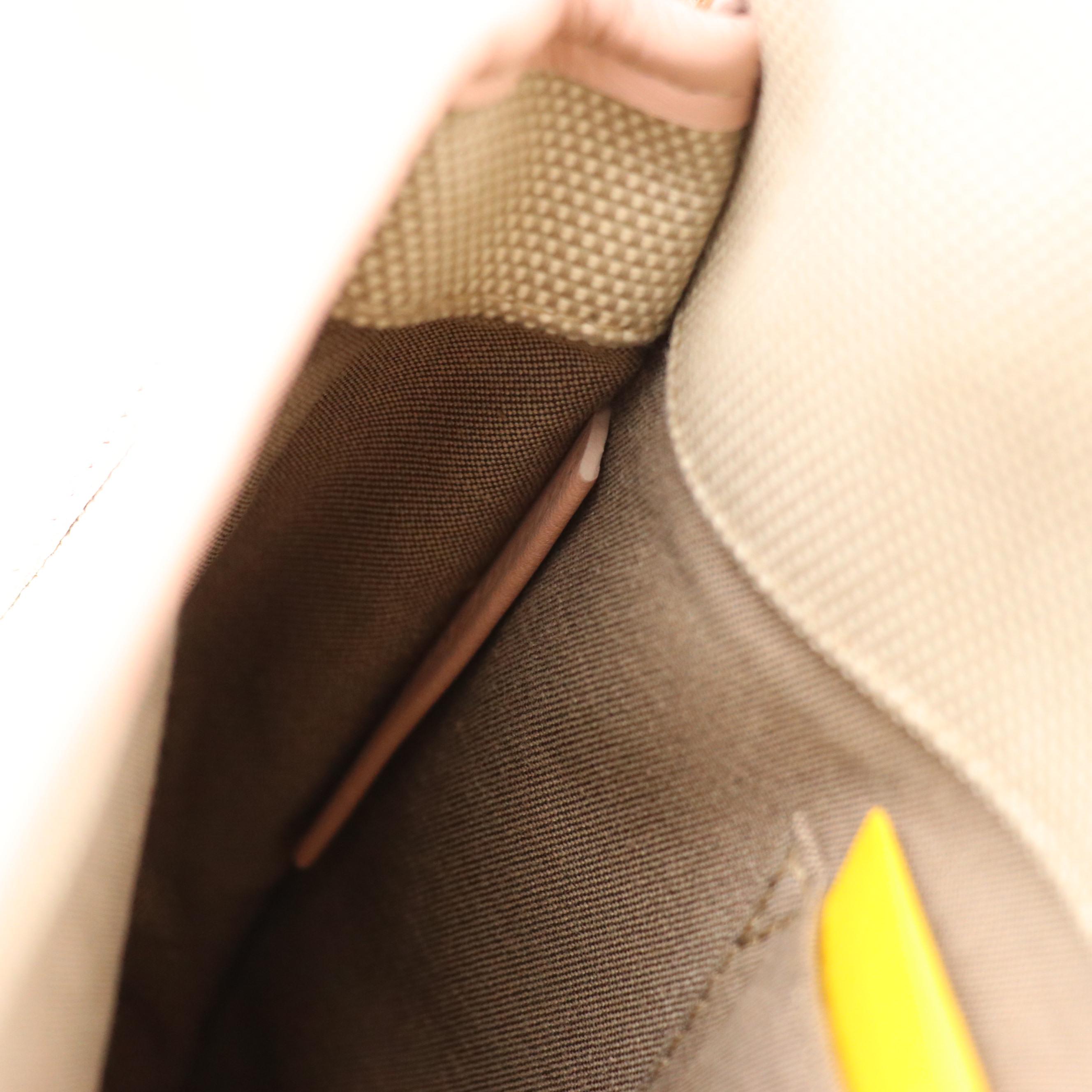 Fendi Canvas and Leather Crossbody Saddle Bag