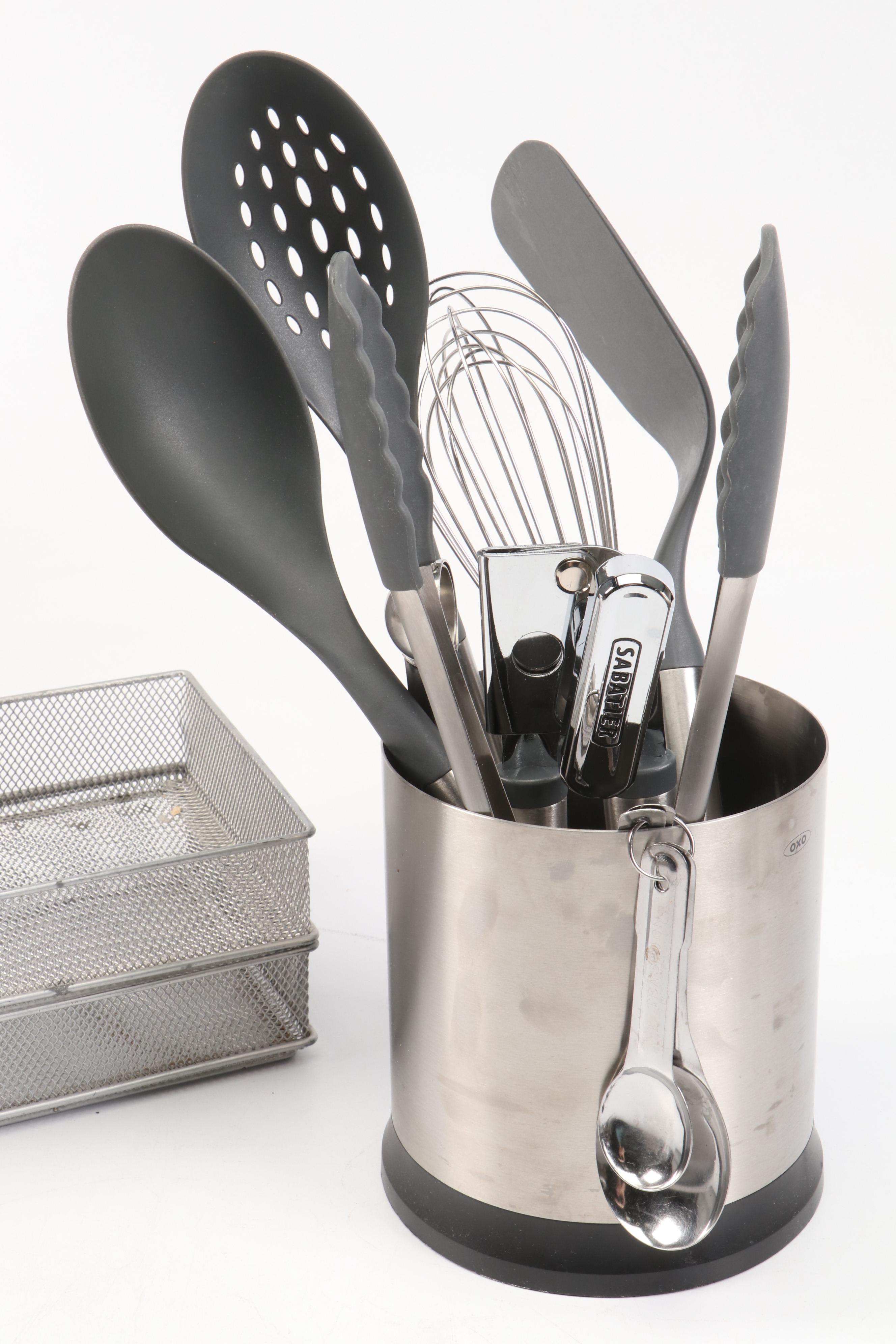 Tomodachi Chef's Knife Set with Spice Rack and Jars, Cooking Utensils and More