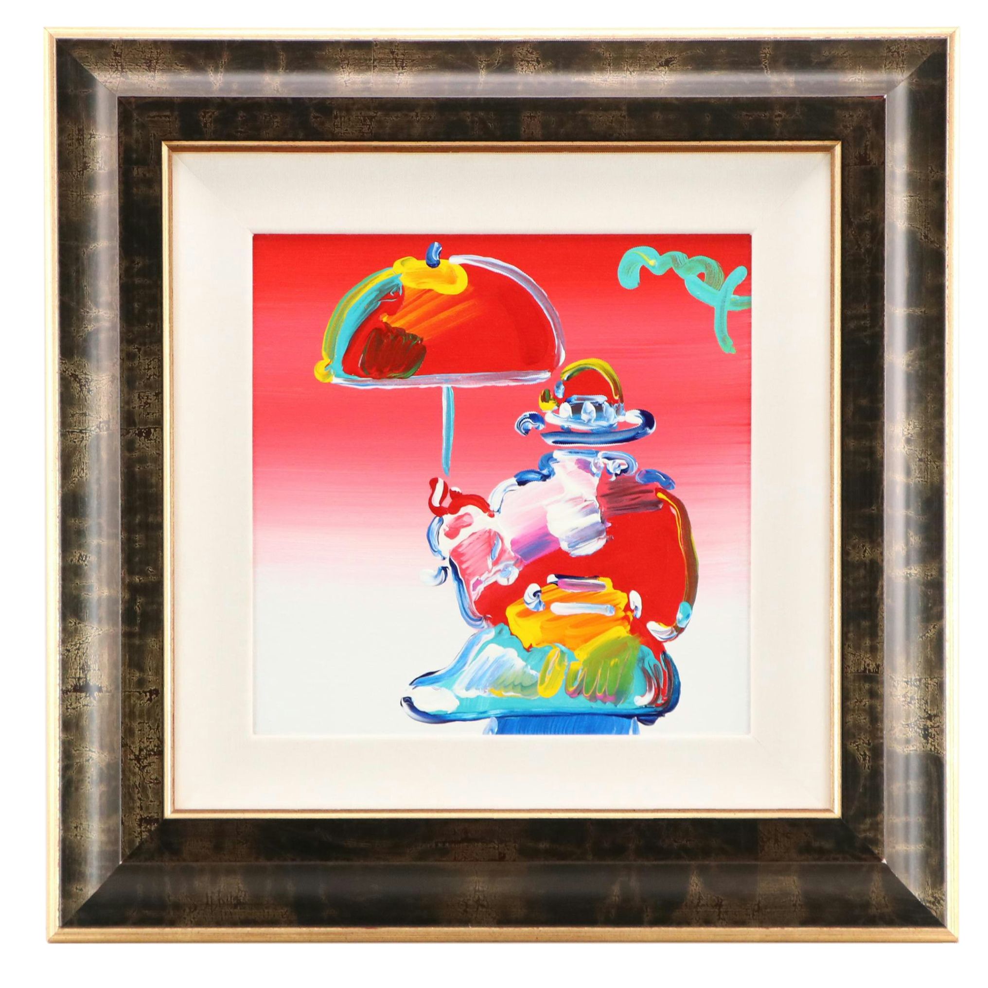 Peter Max Acrylic Painting "Umbrella Man," 2010