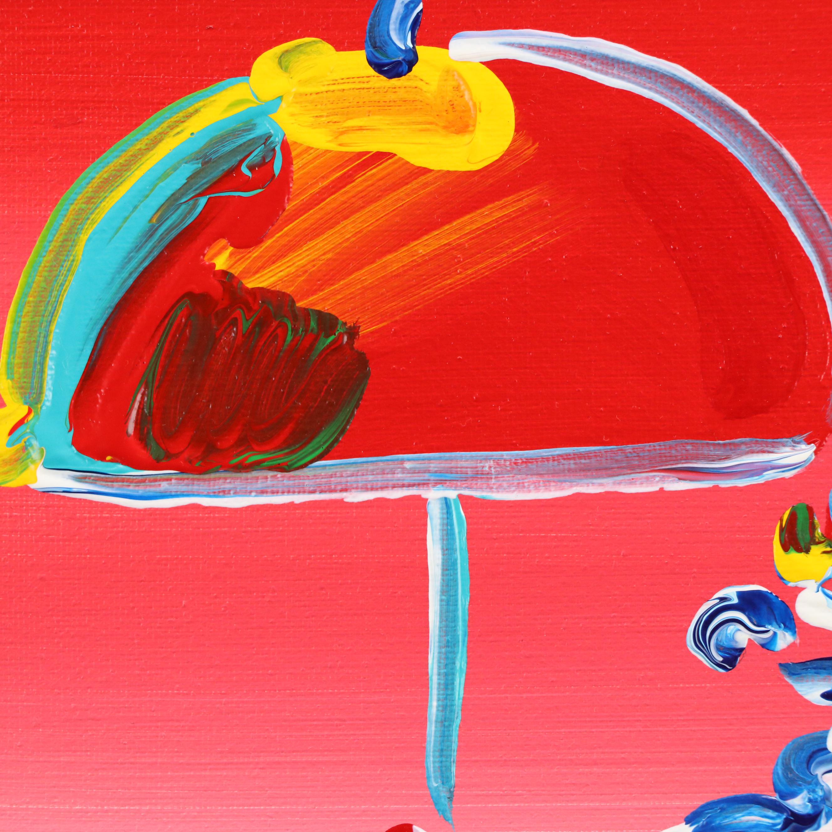 Peter Max Acrylic Painting "Umbrella Man," 2010