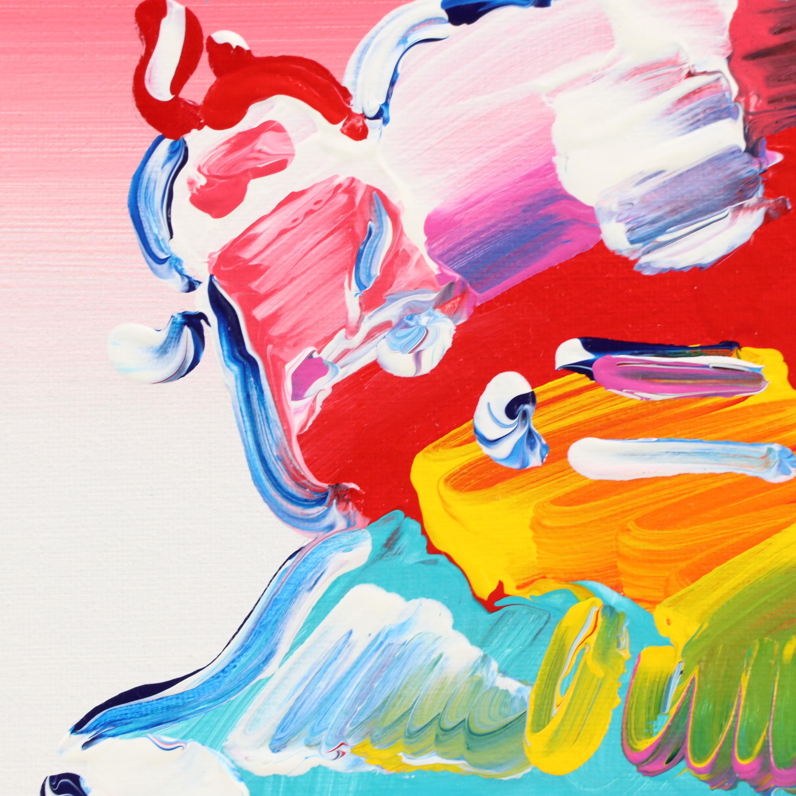 Peter Max Acrylic Painting "Umbrella Man," 2010