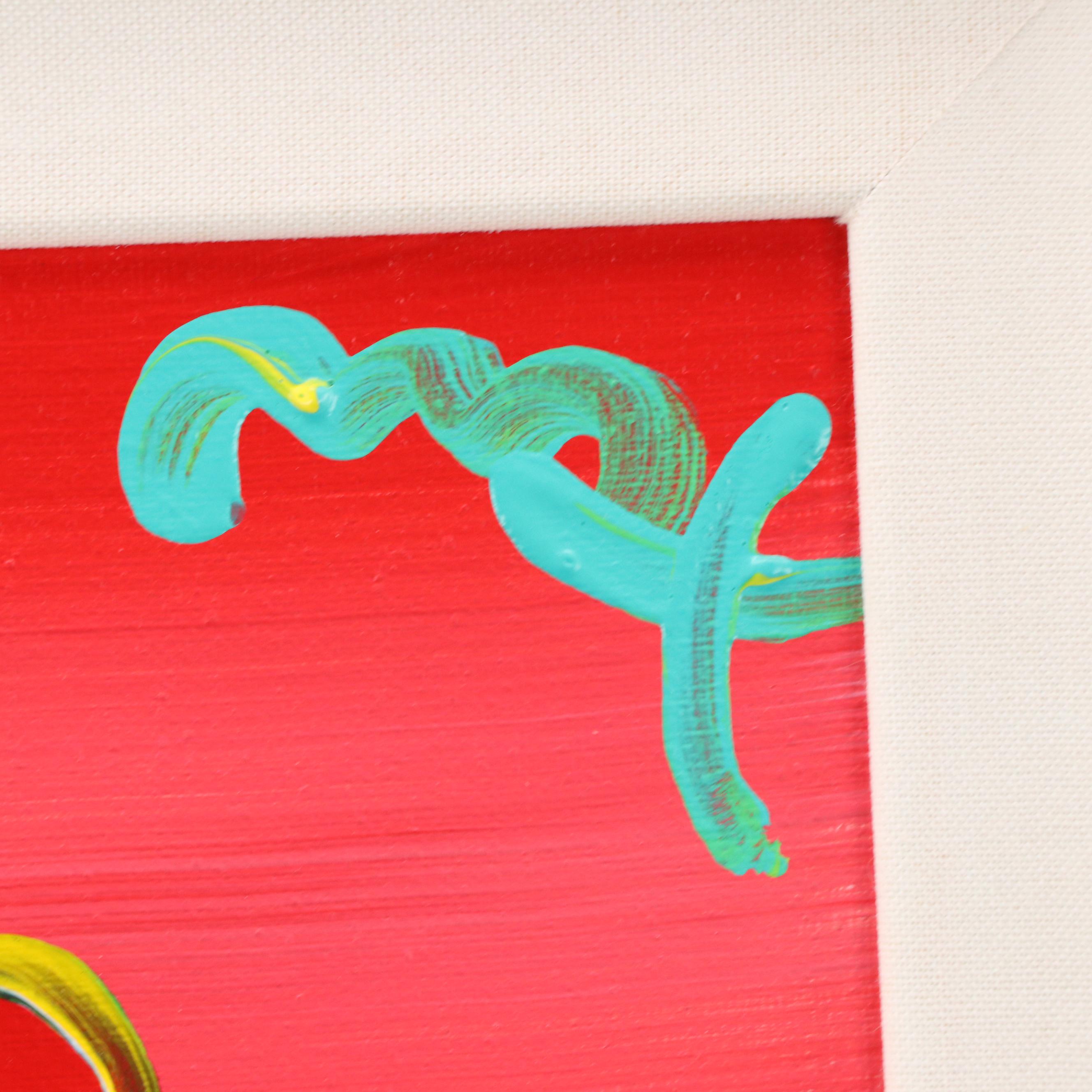 Peter Max Acrylic Painting "Umbrella Man," 2010