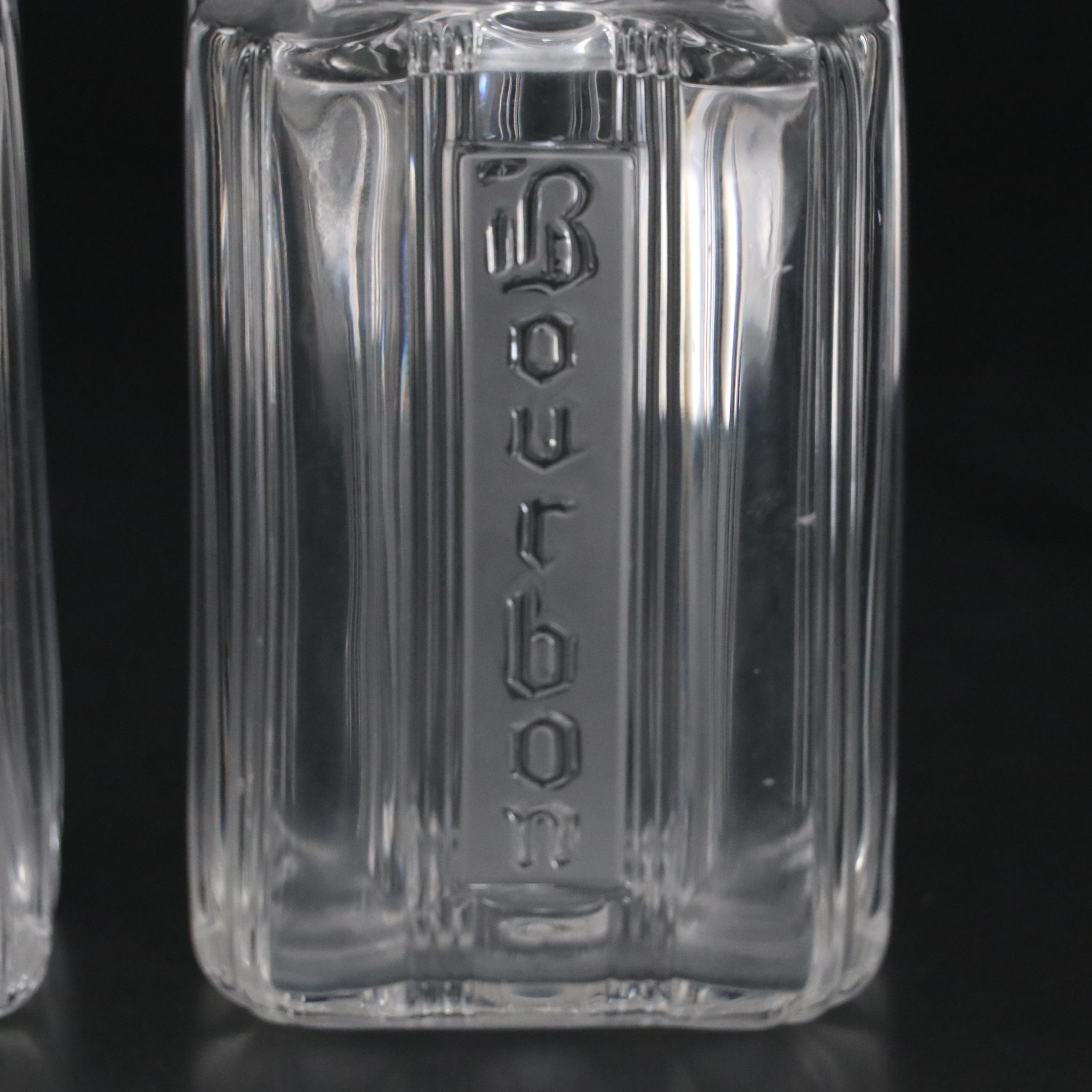 Fostoria "Sunray Clear" Bourbon and Scotch Decanters, Mid-20th Century