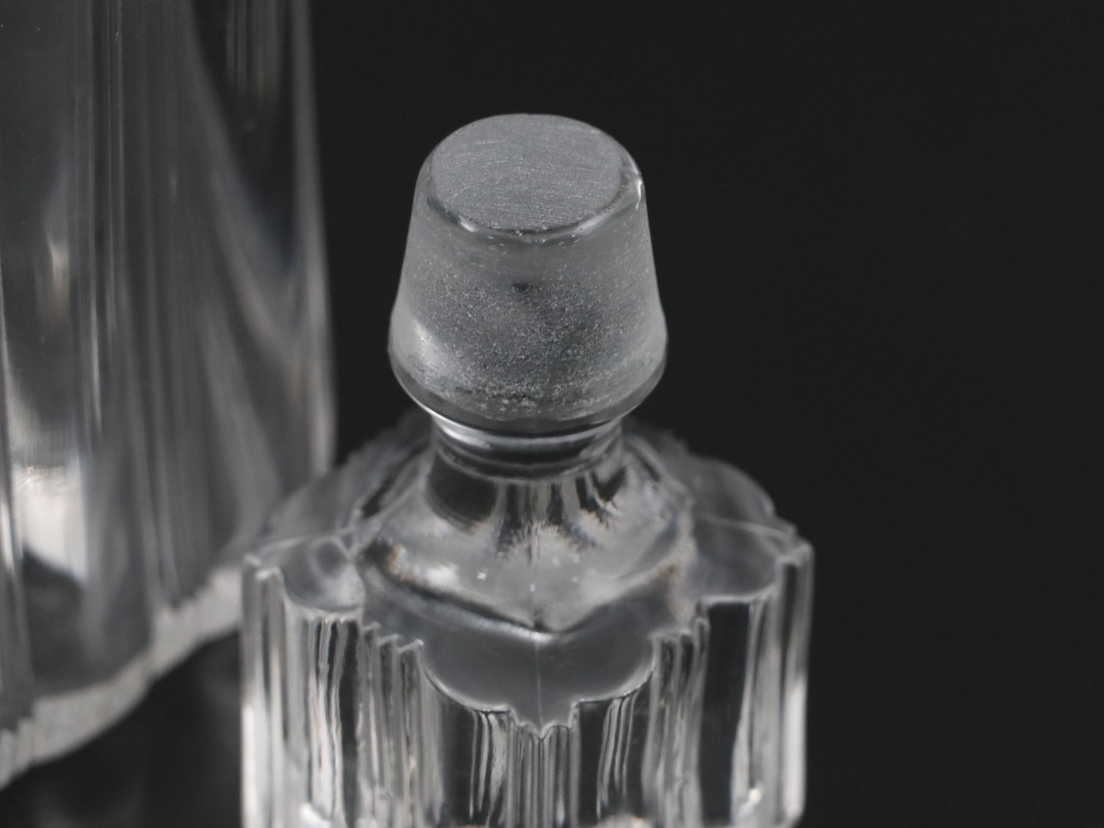 Fostoria "Sunray Clear" Bourbon and Scotch Decanters, Mid-20th Century