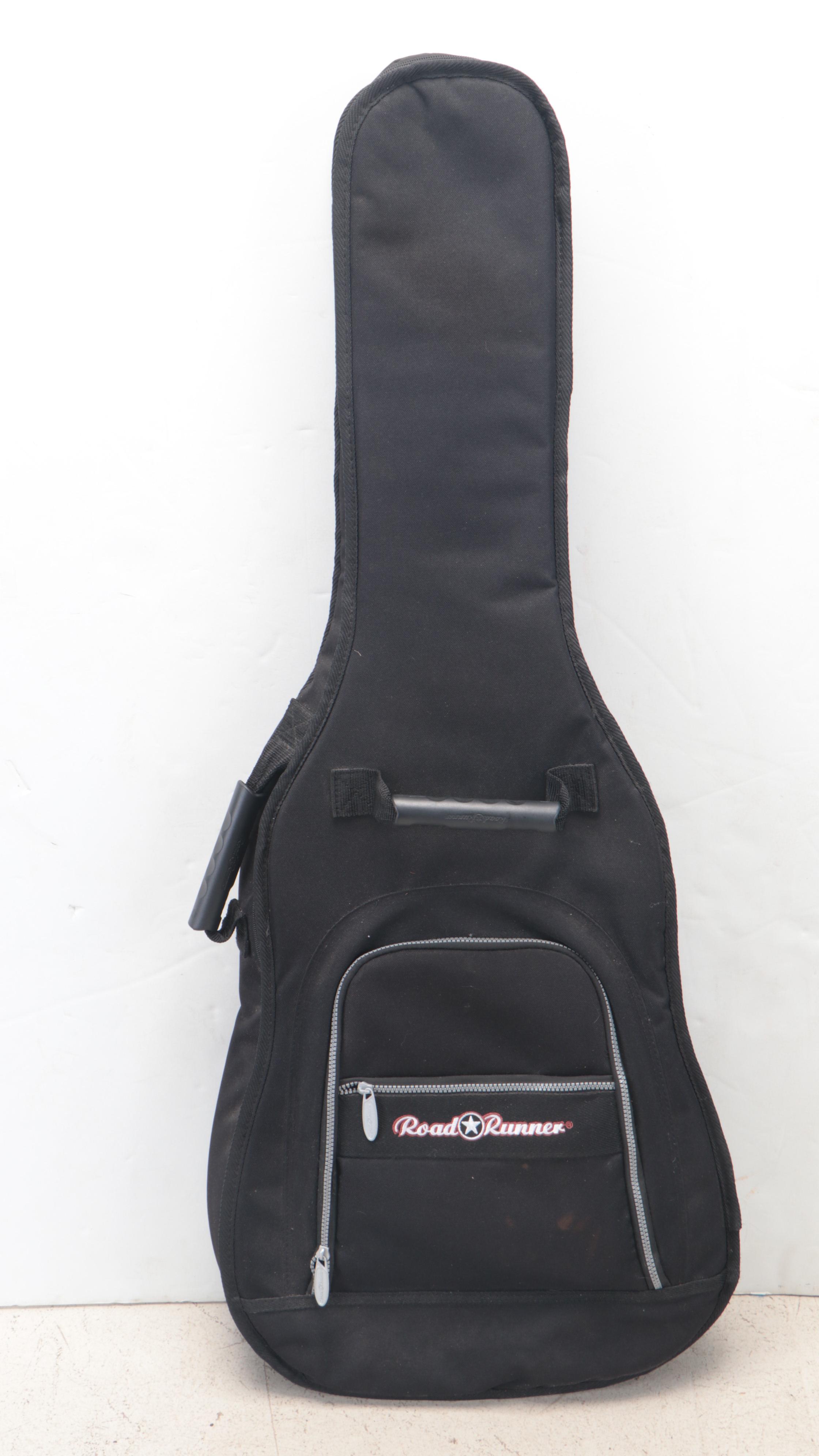Washburn WI14 Electric Guitar in Black with Road Runner Soft Case