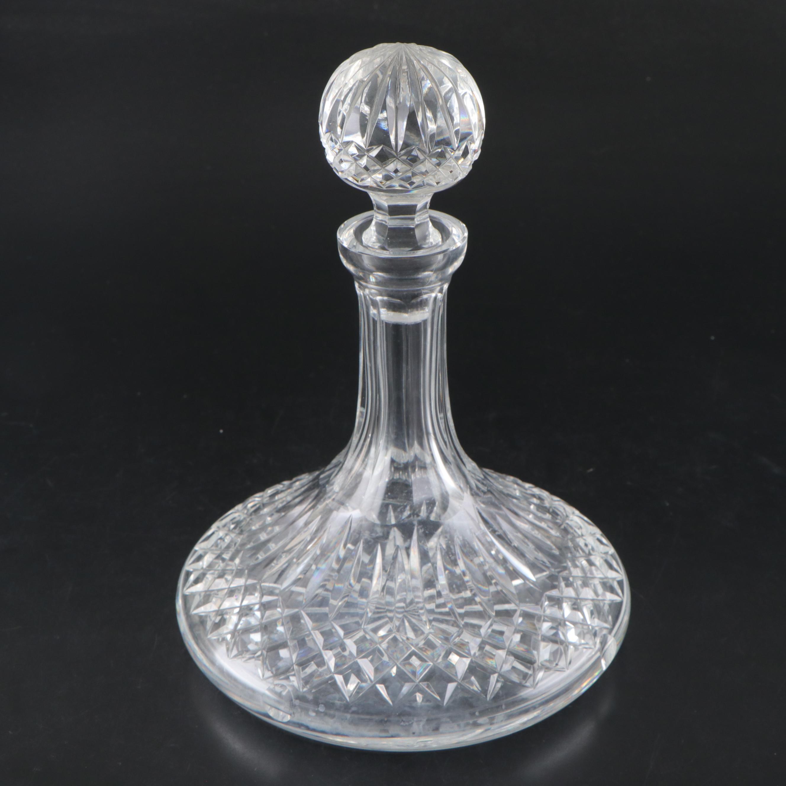 Waterford Crystal "Lismore" Ship's Decanter with "Alana" Brandy Glasses