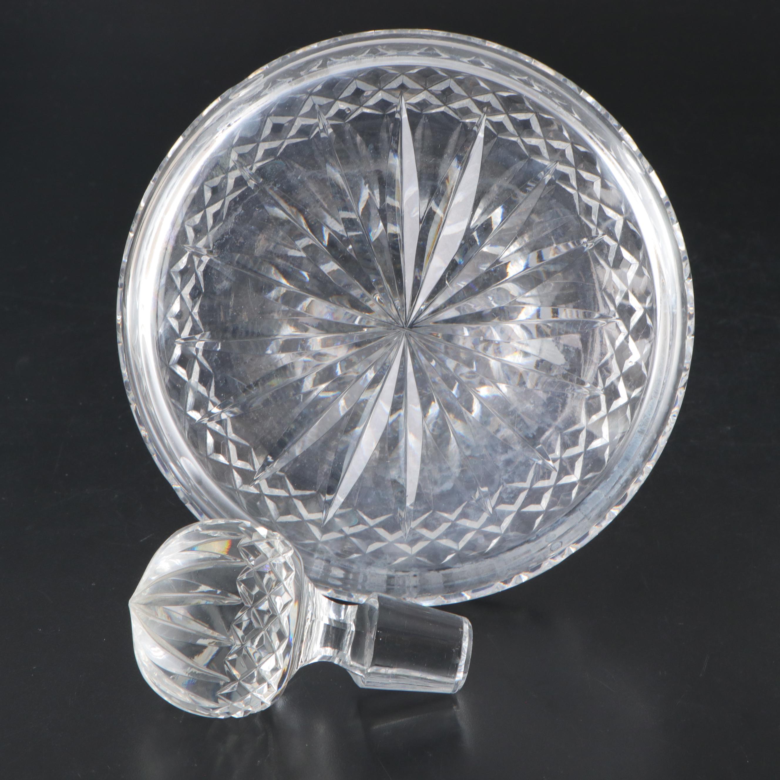 Waterford Crystal "Lismore" Ship's Decanter with "Alana" Brandy Glasses