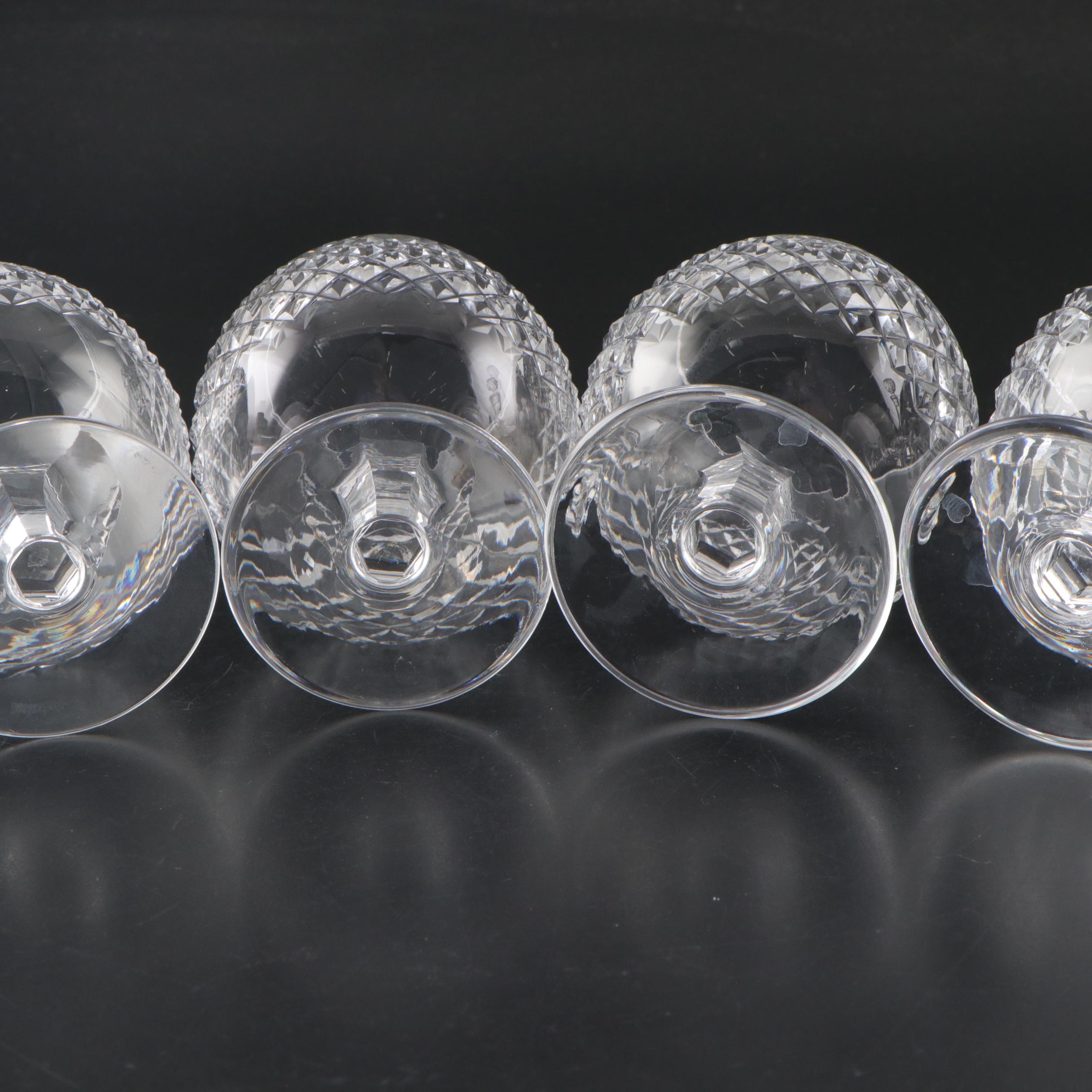 Waterford Crystal "Lismore" Ship's Decanter with "Alana" Brandy Glasses