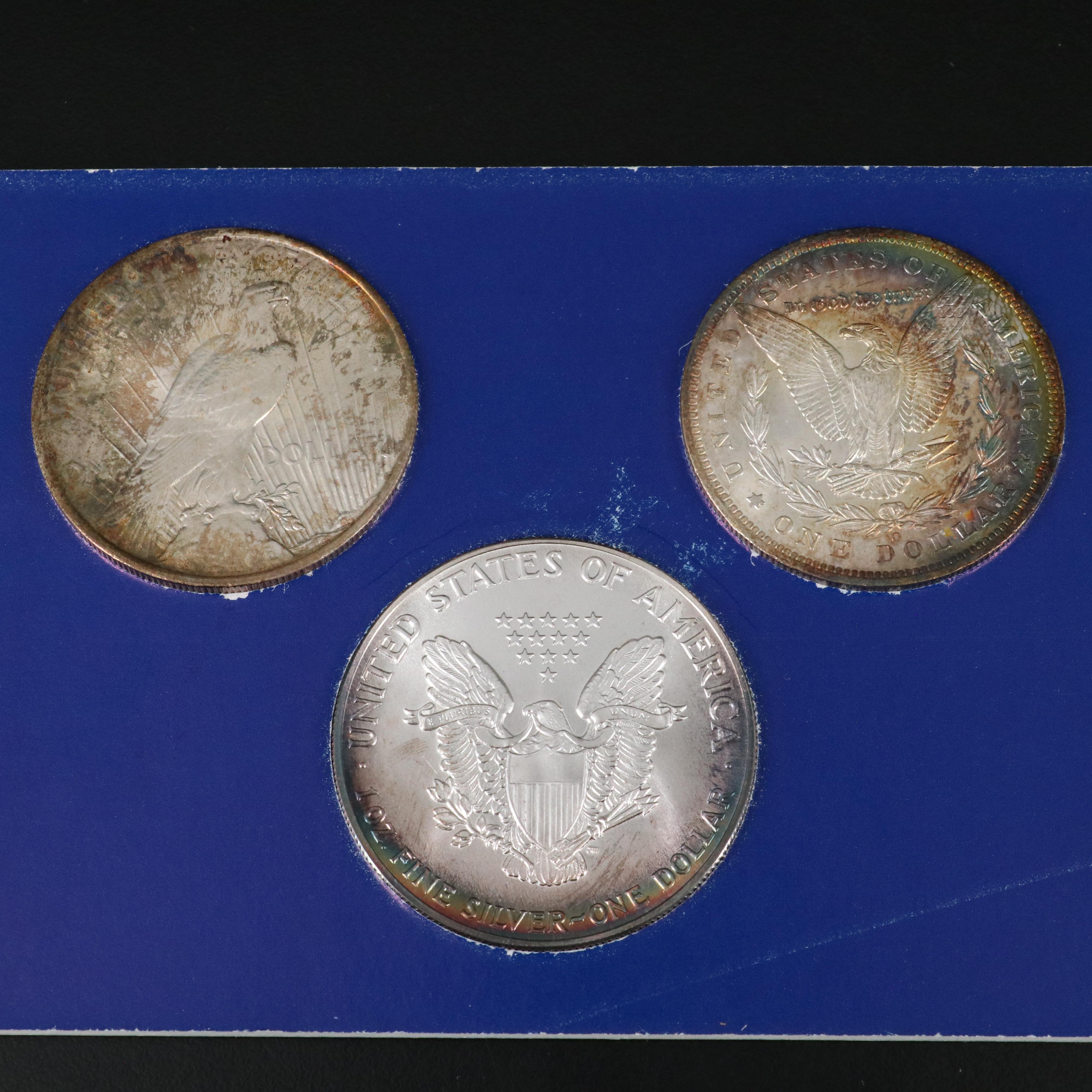 Collection of Six U.S. Dollar Coins and Two Foreign Coins