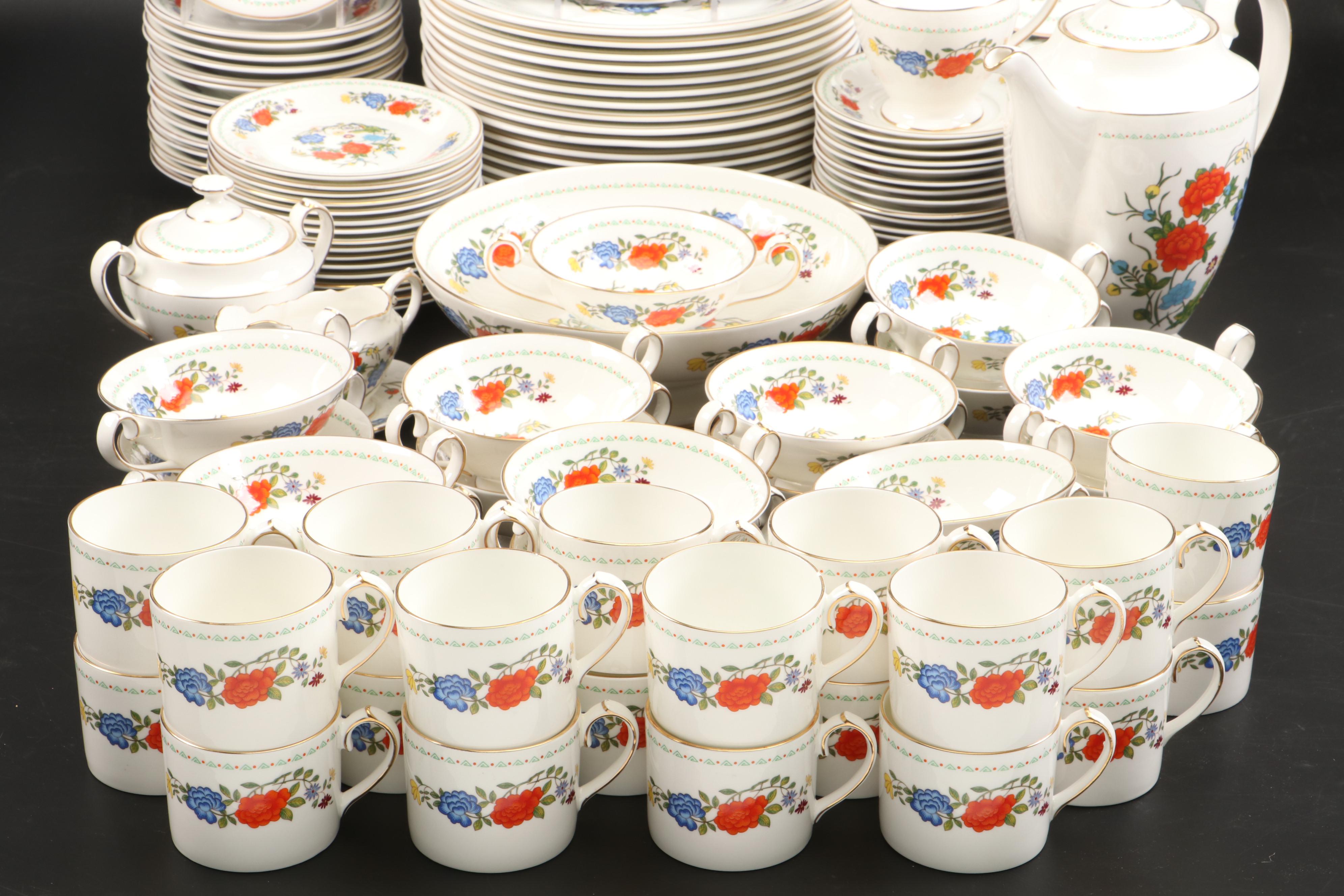 Aynsley "Famille Rose" Bone China Dinnerware and Serveware