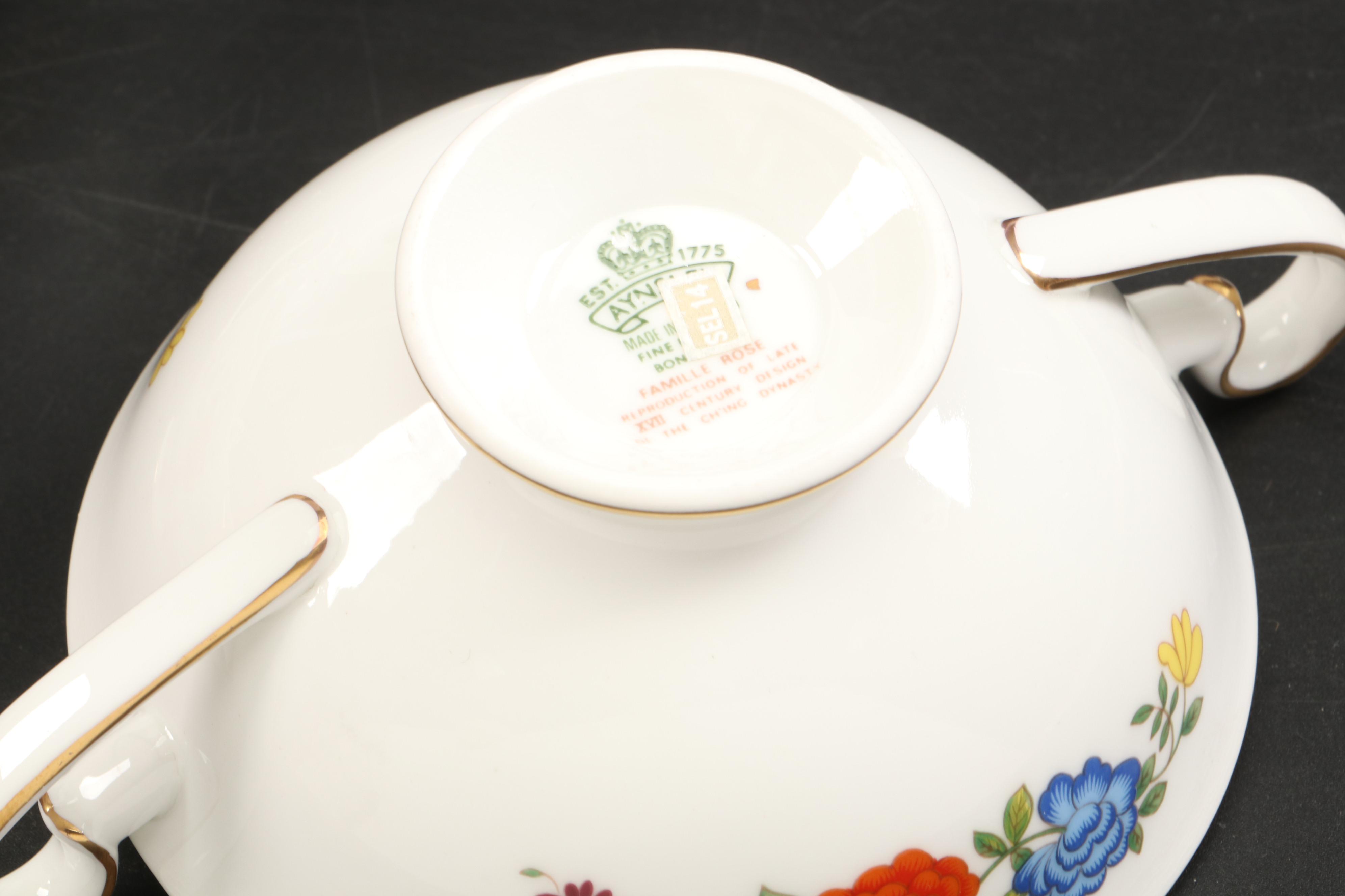 Aynsley "Famille Rose" Bone China Dinnerware and Serveware