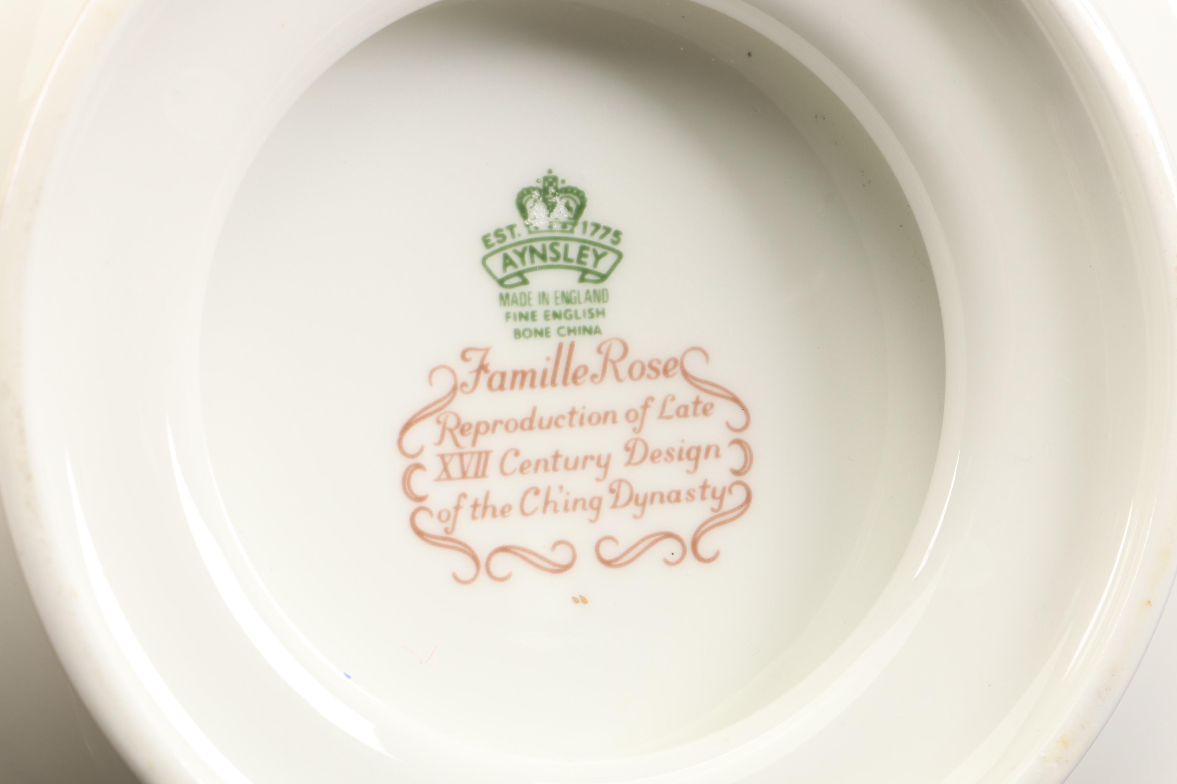 Aynsley "Famille Rose" Bone China Dinnerware and Serveware
