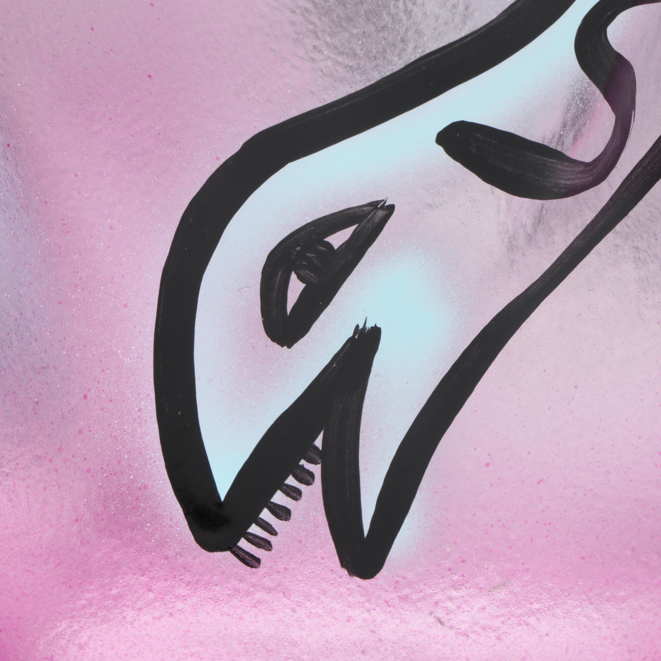 Ulrica Hydman-Vallien for Kosta Boda Art Glass Snake Motif Bowl