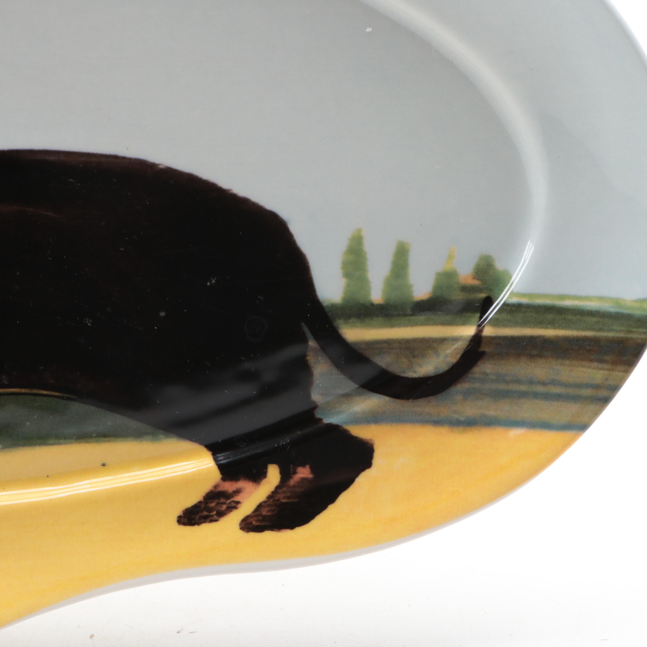 Sally Muir for Anthropologie Dachshund Porcelain Platter