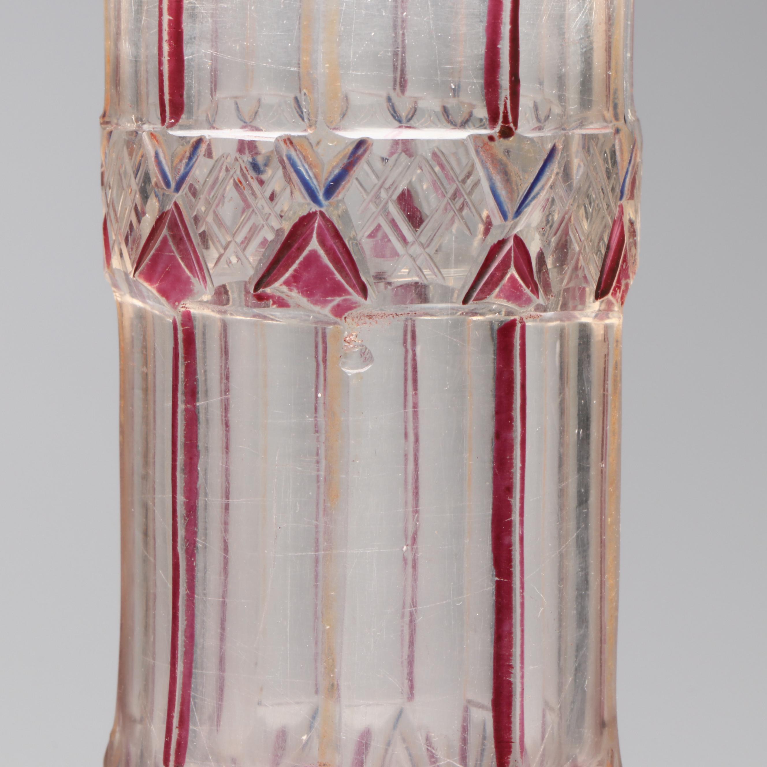 Bartlett Collins Bud Vases with Glass Decanters, Footed Bowl and Thistle Dish